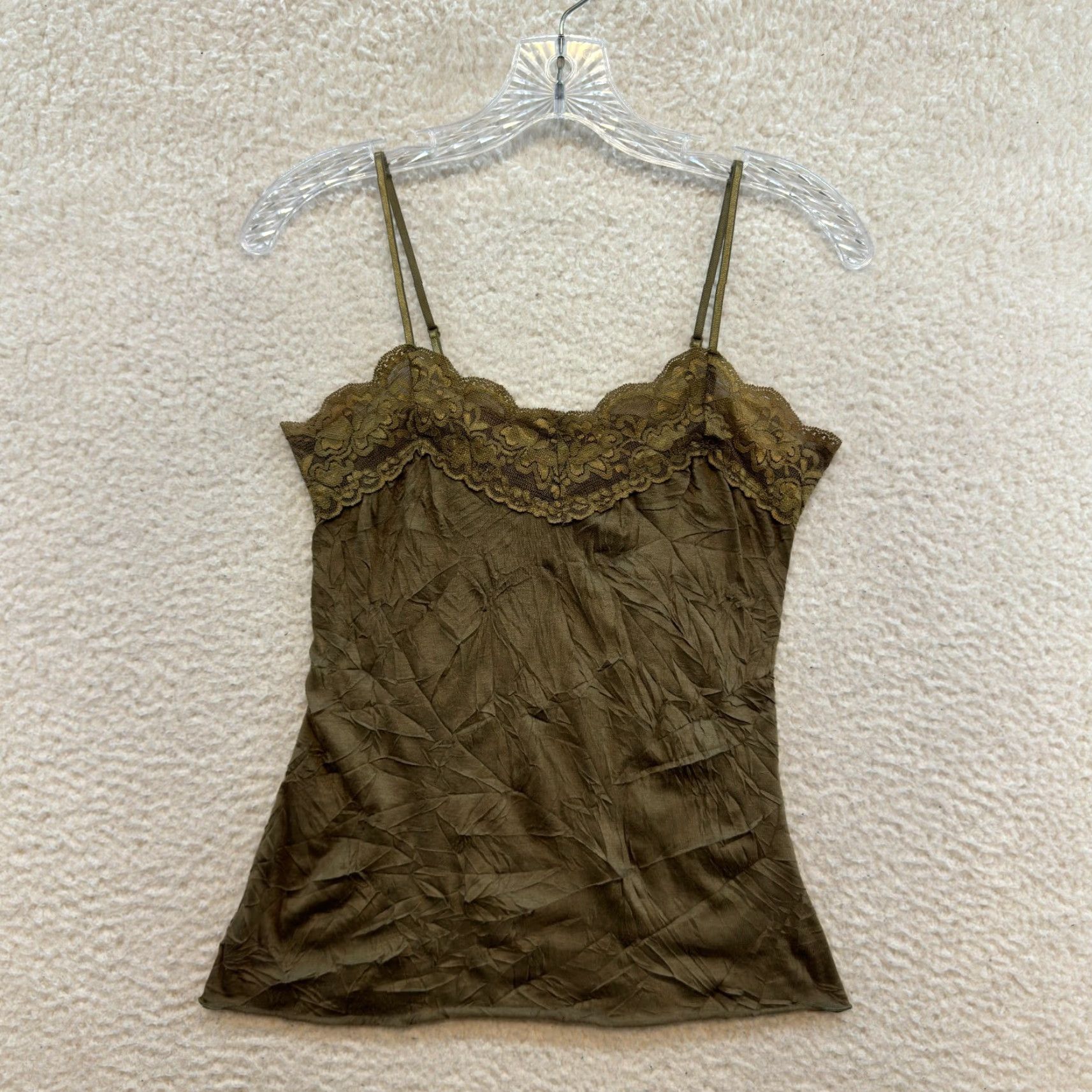 Vintage VINTAGE Y2K Camisole Tank Top XS Green Boho Fairy Grunge Whimsigoth Shirt Womens Size XS / US 0-2 / IT 36-38 - 2 Thumbnail