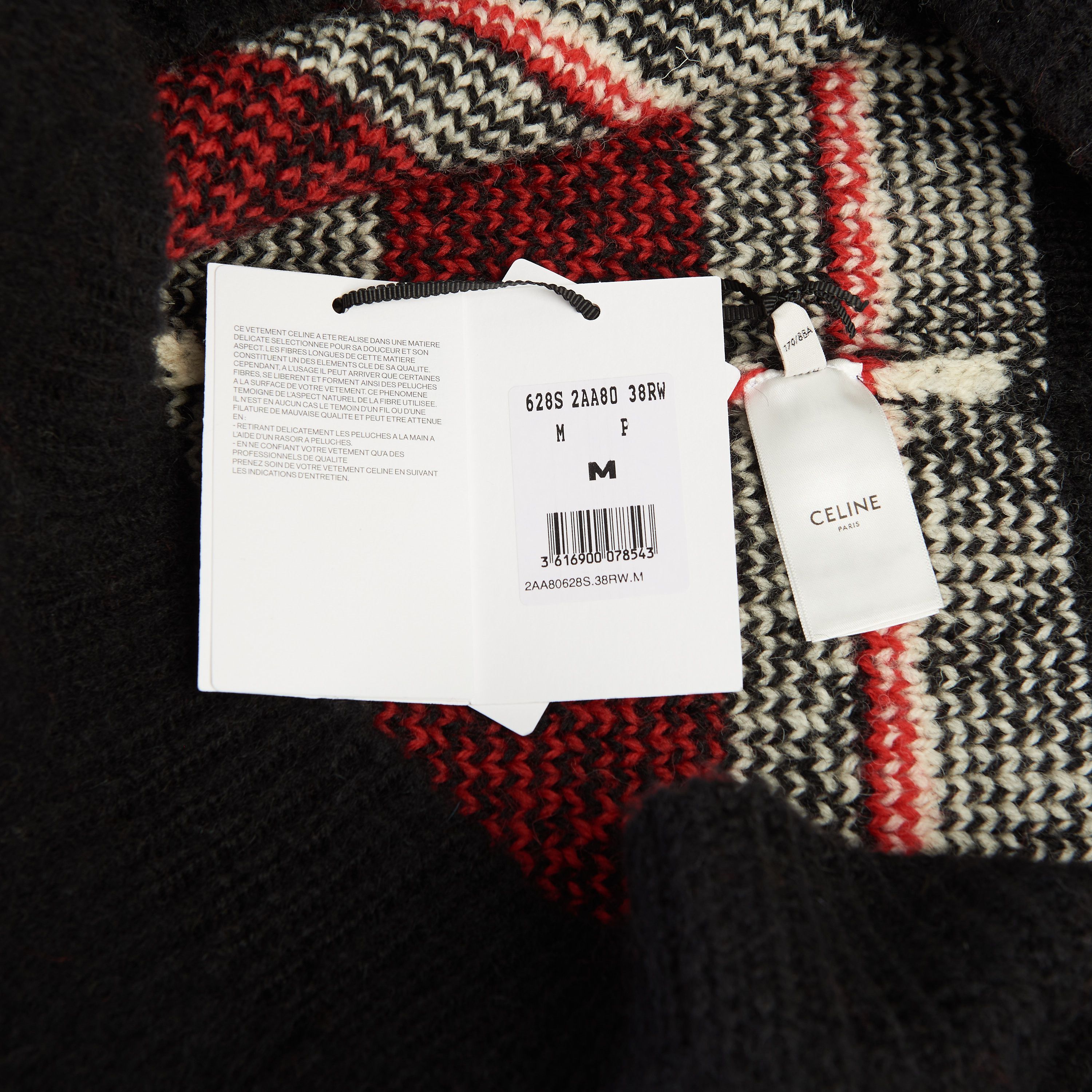 Celine Boxy Crew Neck Sweater In Snowflake Jacquard Wool Size US M / EU 48-50 / 2 - 9 Thumbnail