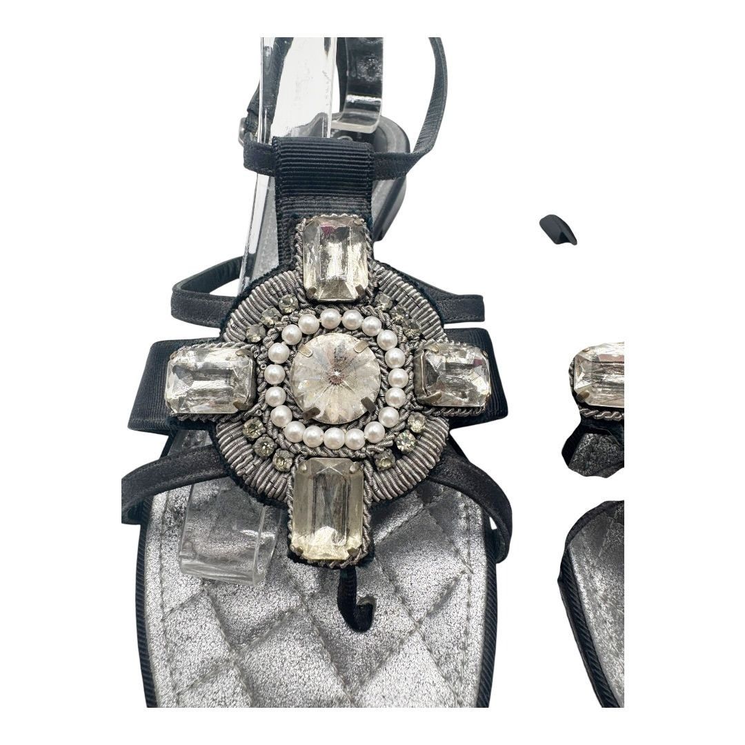 Chanel Chanel SS2006 Sandals T-Strap Byzantine Cross Size 37.5 Size US 7.5 / IT 37.5 - 3 Thumbnail
