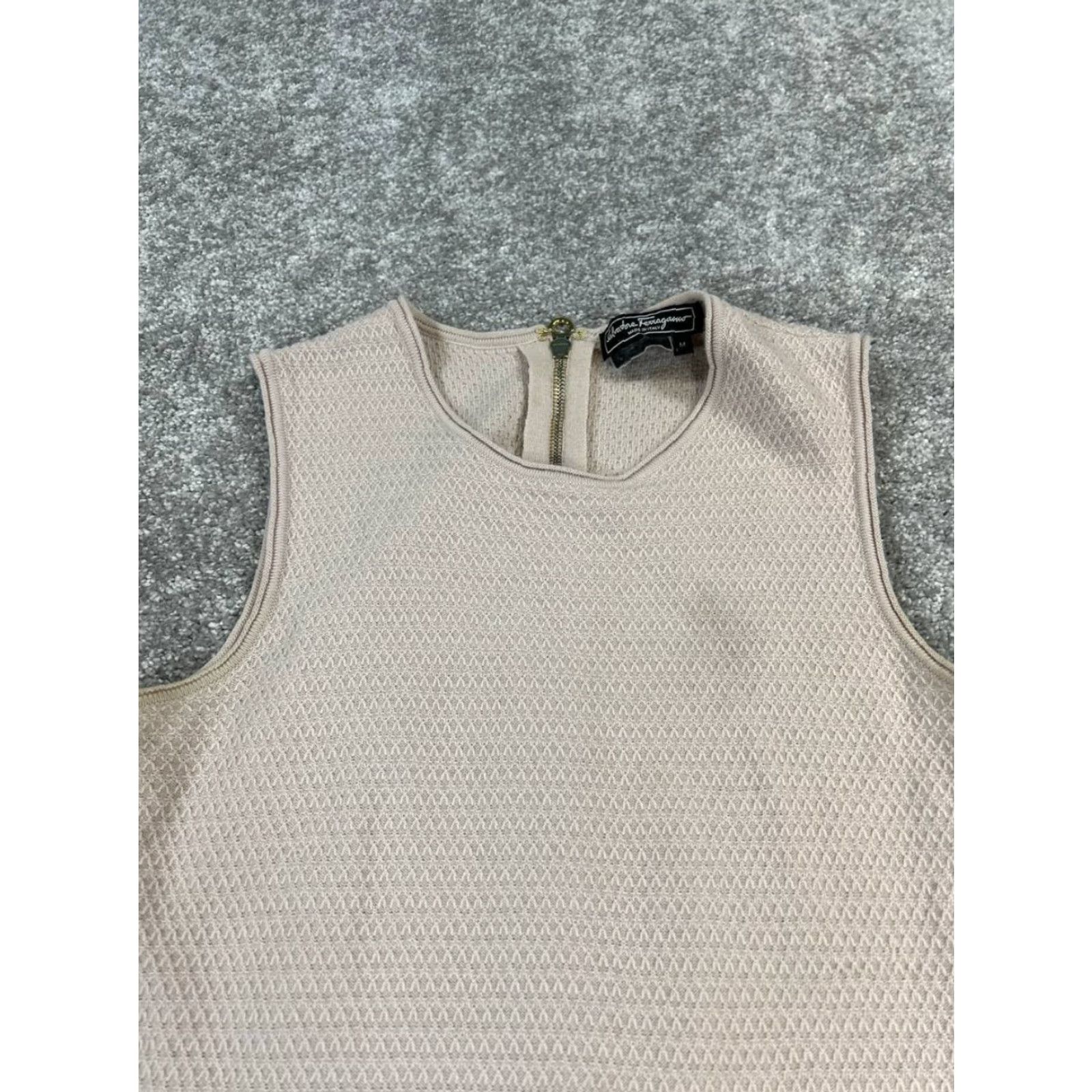 Salvatore Ferragamo Salvatore Ferragamo Dress Womens M Black Pink Bodycon Knee Length Sleeveless Round Neck Zip Vintage No Size M / US 6-8 / IT 42-44 - 2 Thumbnail