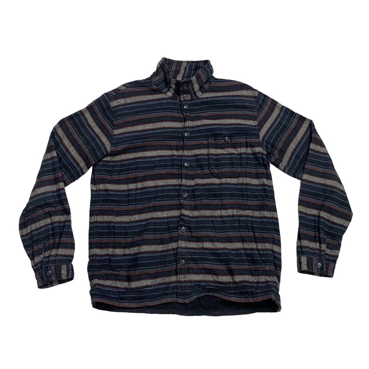 Global Work × Japanese Brand Global Work Stripe cotton jacket button up Size US L / EU 52-54 / 3 - 5 Thumbnail