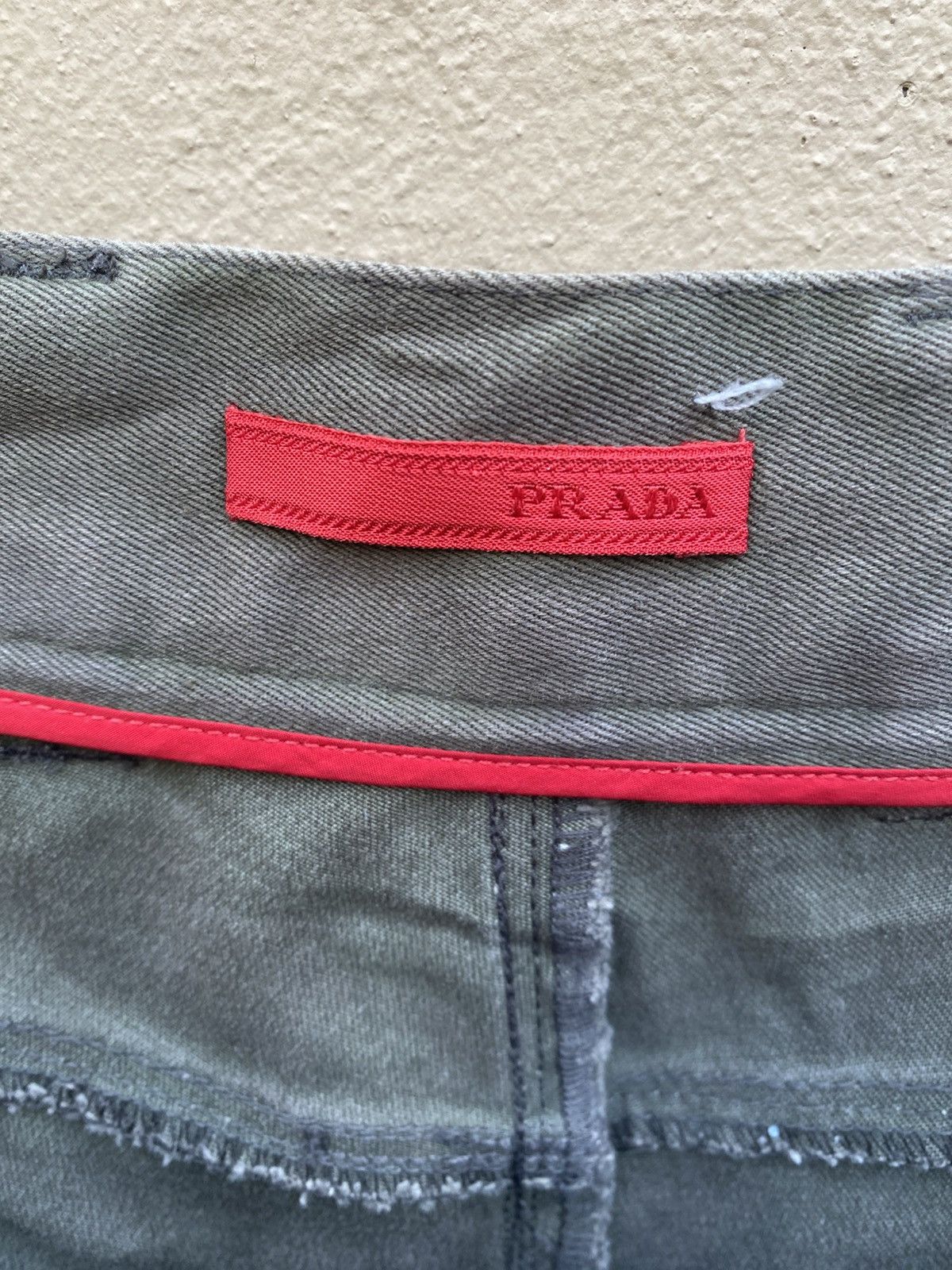 Prada Prada Olive Dirty Pattern Chino Pant Size US 33 - 11 Thumbnail