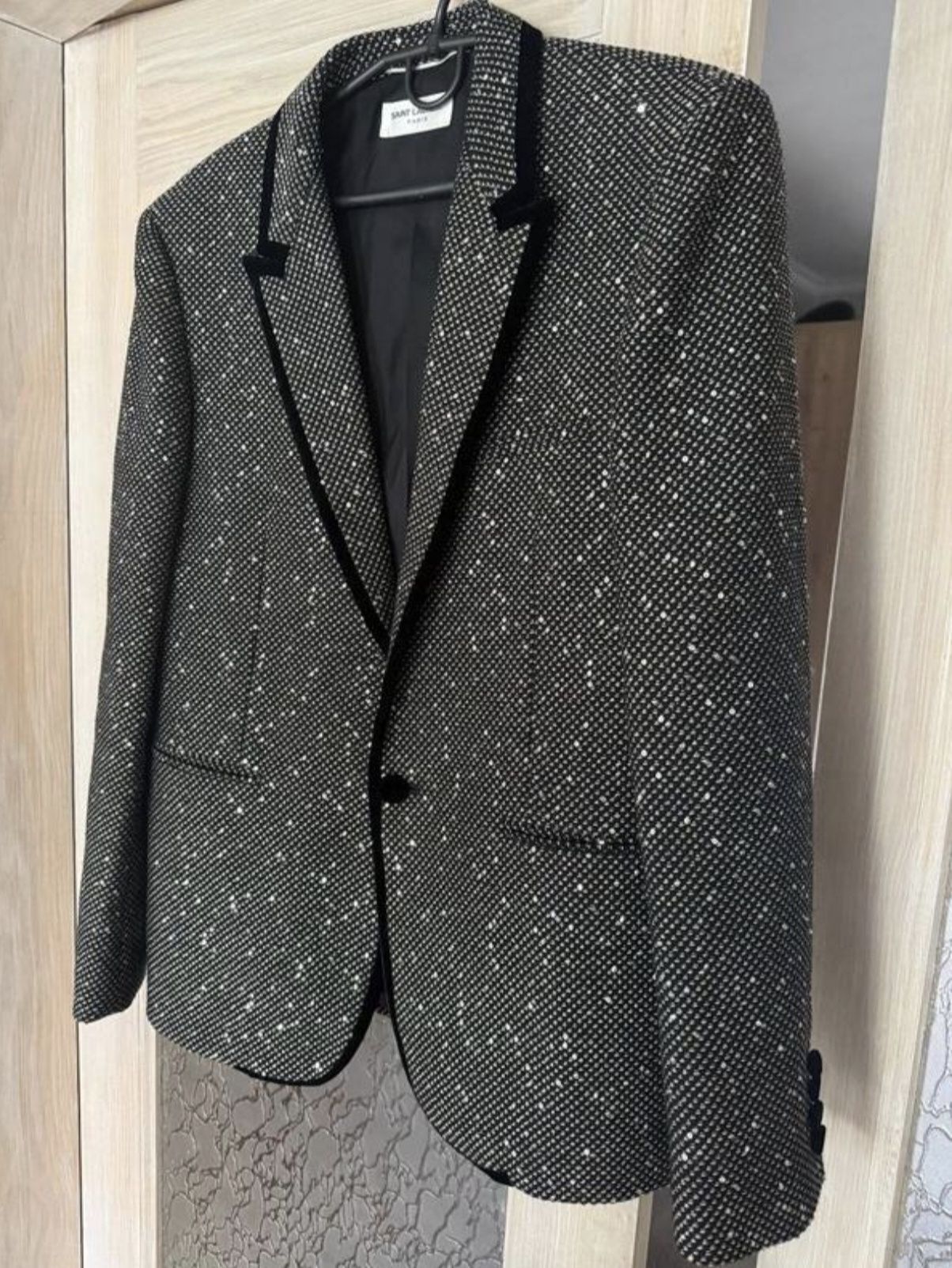 Saint Laurent Paris Saint Laurent Paris Sequinned Blazer Size 50R - 3 Thumbnail
