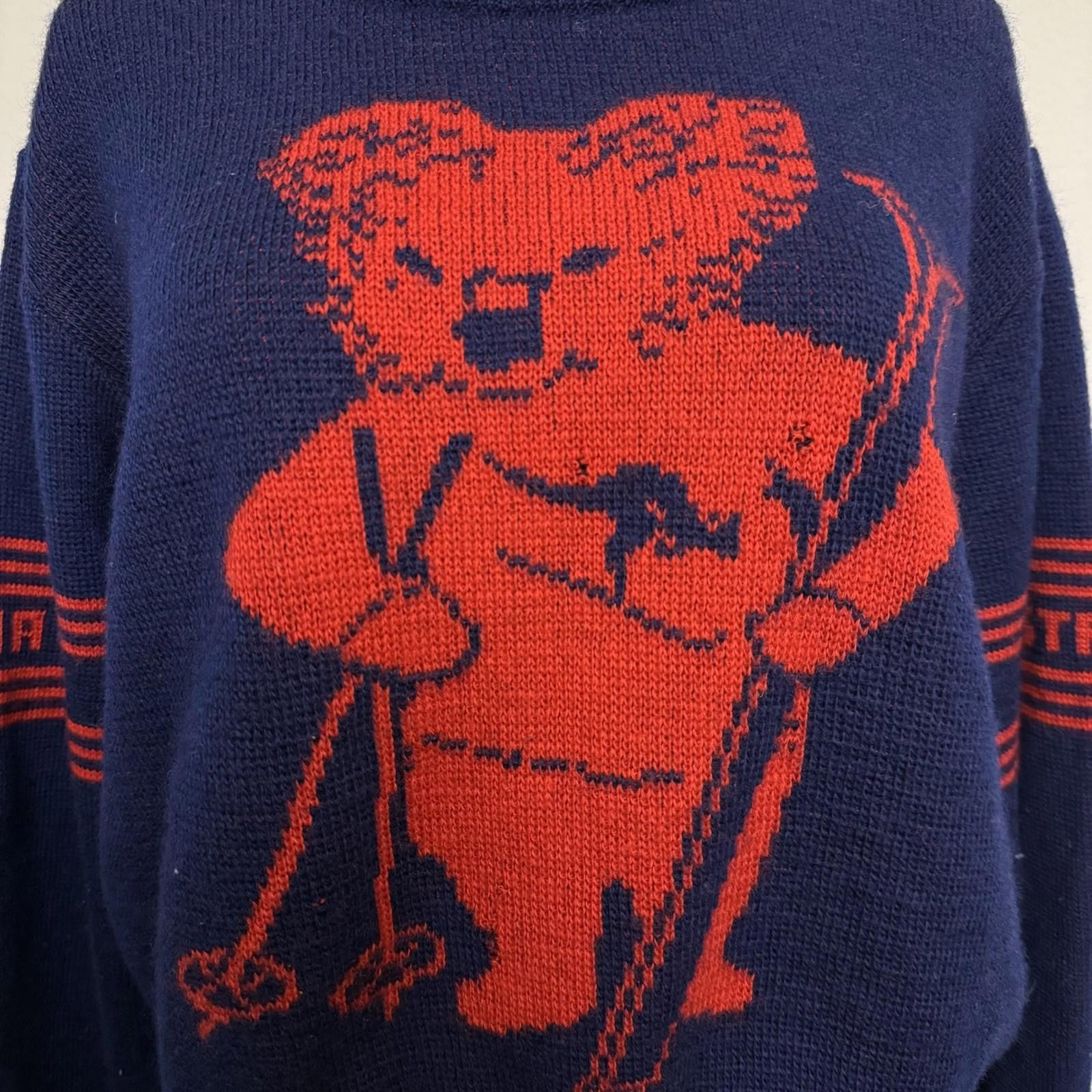Designer 80s Vintage wool Ski Australia Koala Knit Small Size S / US 4 / IT 40 - 2 Thumbnail