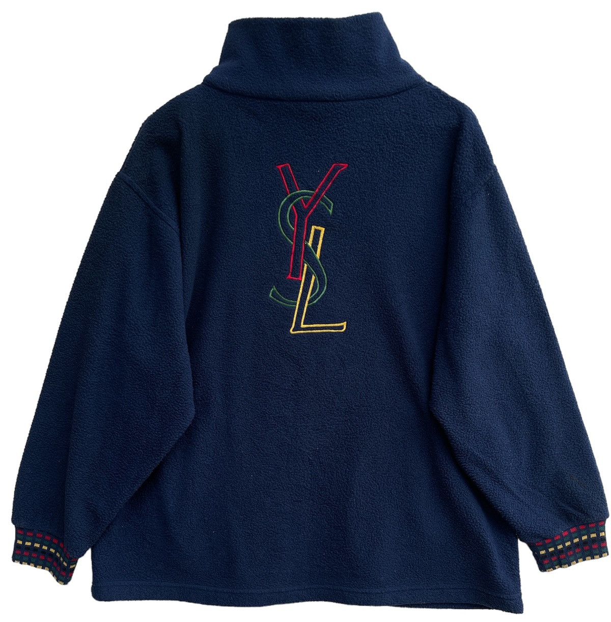 Designer × Vintage × Yves Saint Laurent Vintage Yves Saint Laurent pour homme Fleece Jacket Size US M / EU 48-50 / 2 - 1 Thumbnail