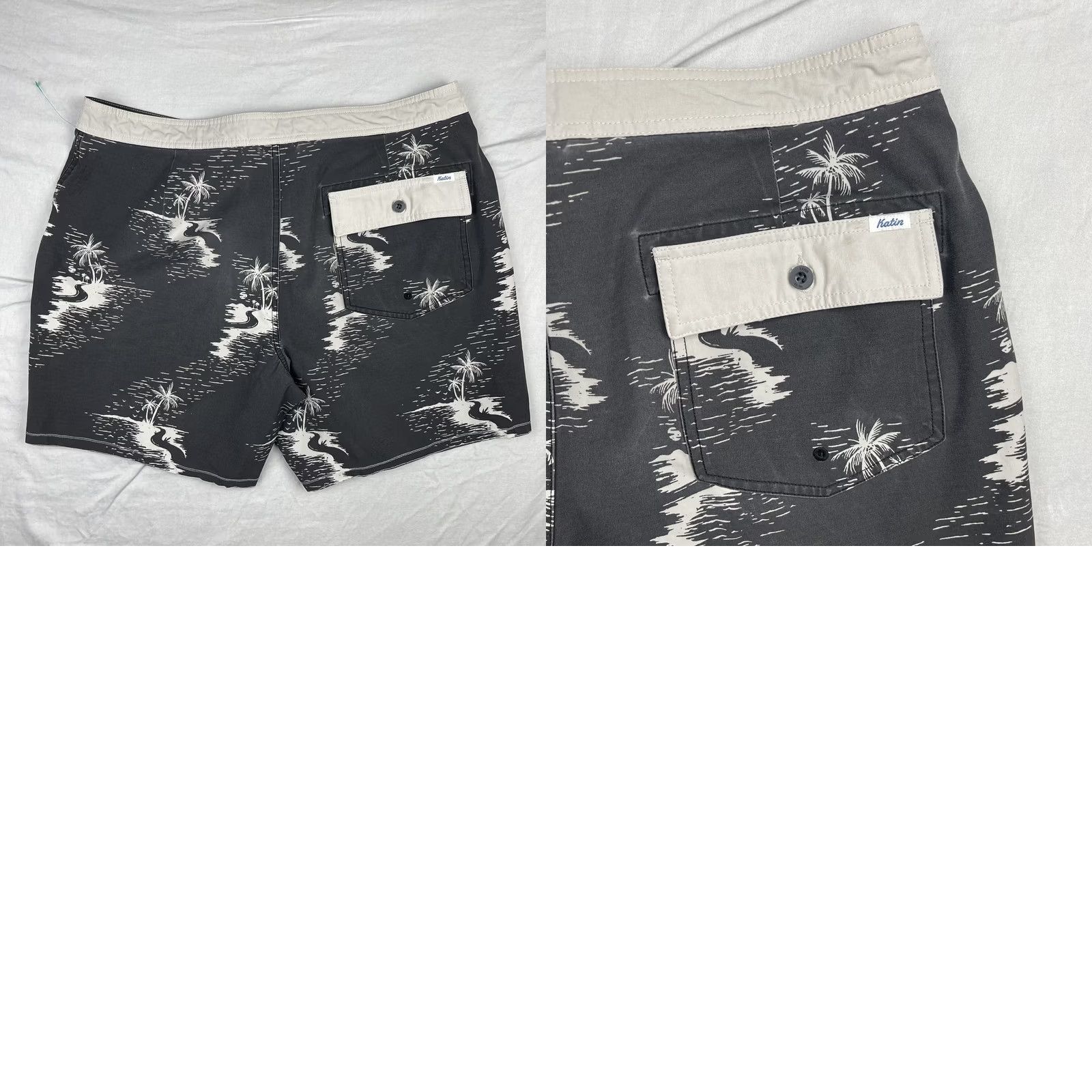Katin Katin Shorts Men 36 Black Swim Hybrid Trunks Beach Surfing Swimming Athletic Bottom Mens Size US 36 / EU 52 - 8 Thumbnail