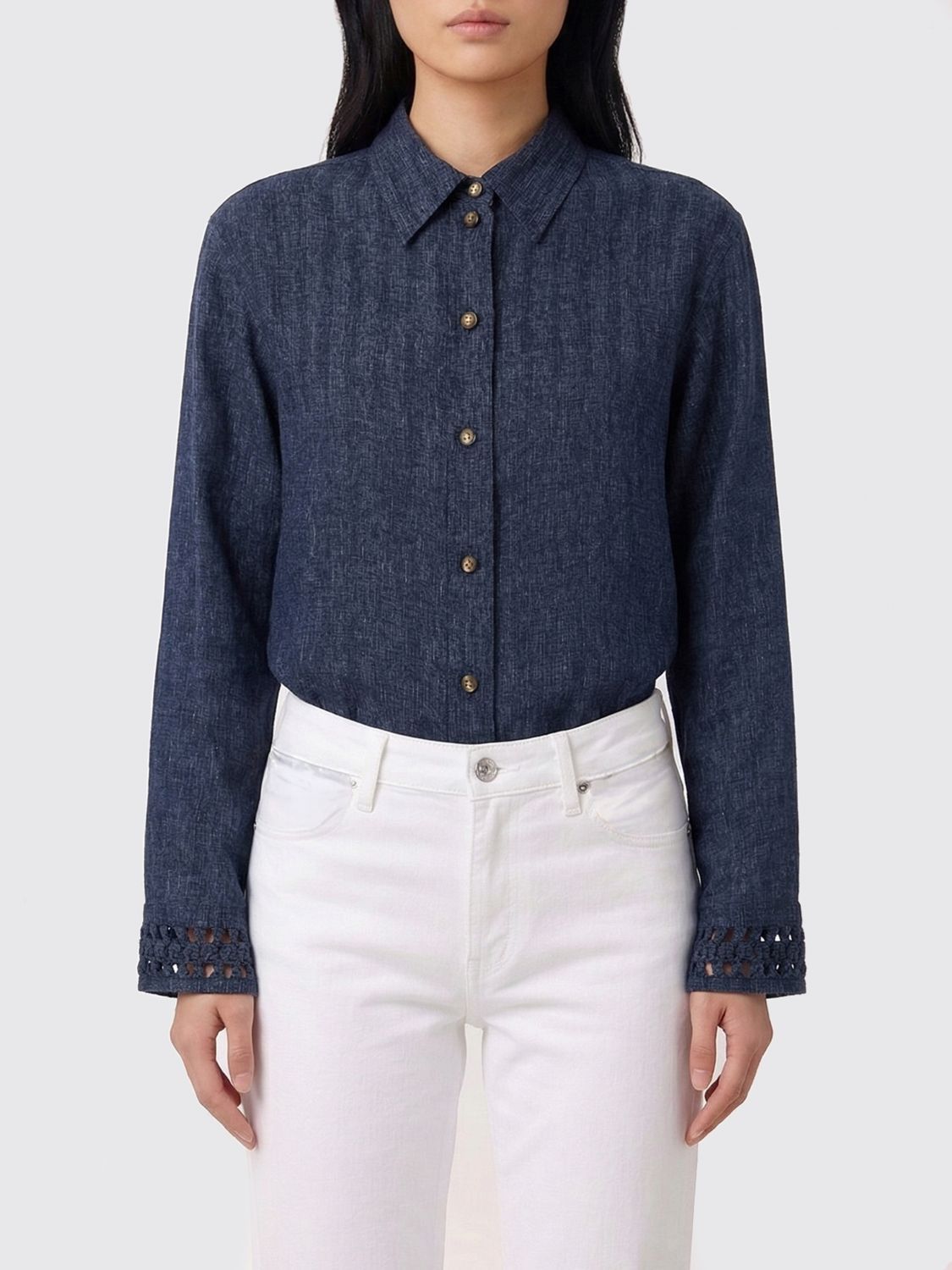 Giorgio Armani Giorgio Armani Shirt Woman Denim Size M / US 6-8 / IT 42-44 - 1 Thumbnail
