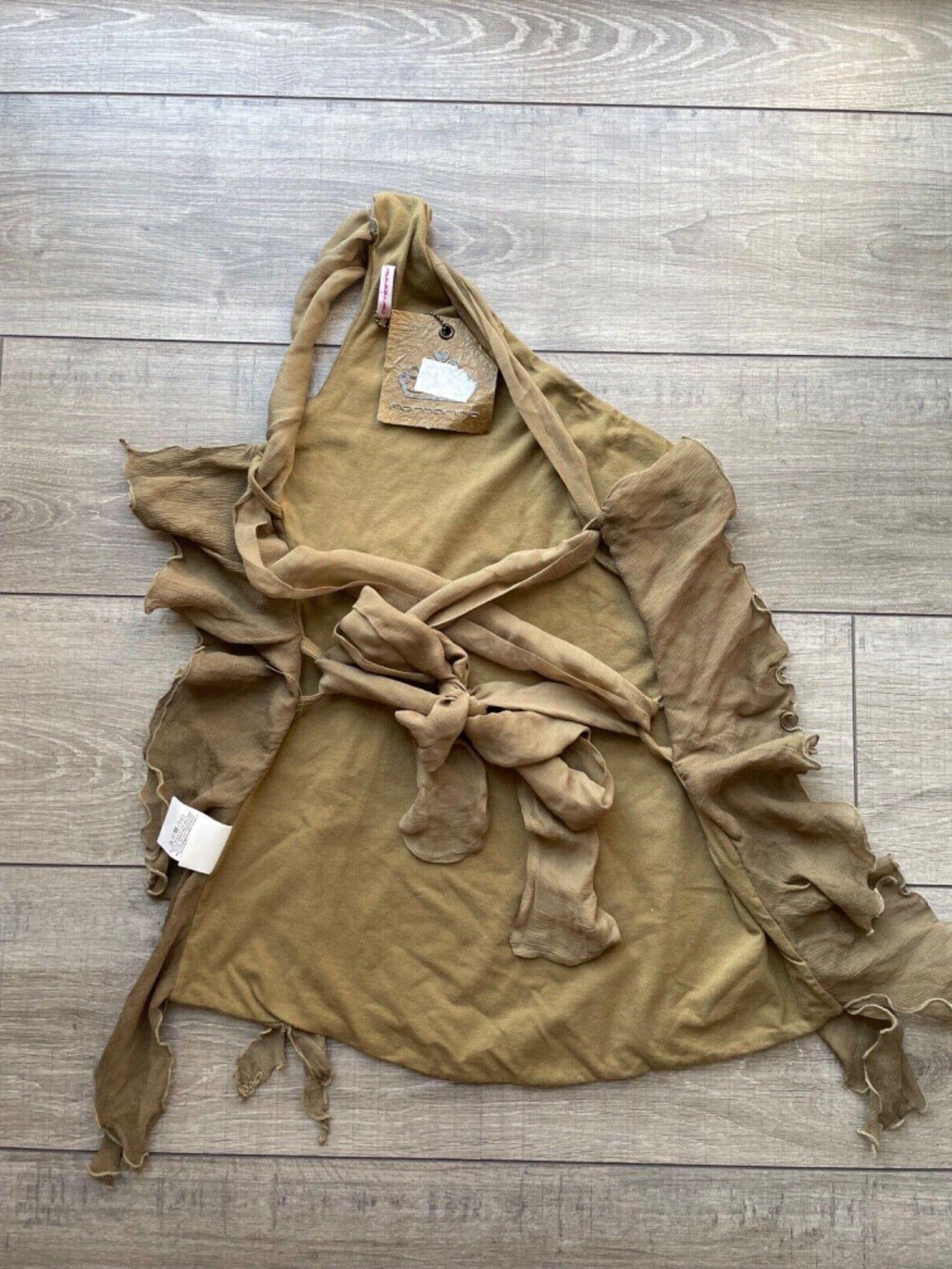 Other Fornarina One-Sleeve Ruffle Top Khaki / Olive 2000s — Size M Size M / US 6-8 / IT 42-44 - 10 Thumbnail