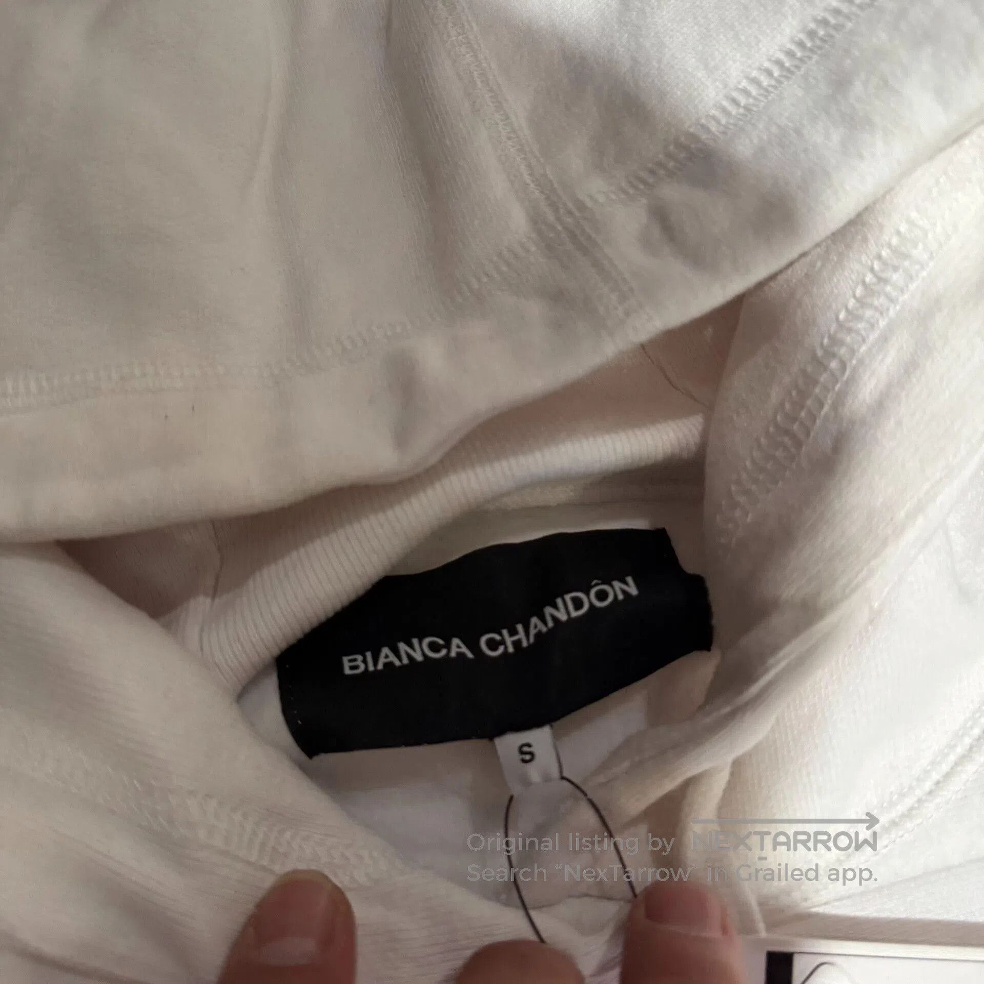 BIANCA CHANDON Bianca Chandon Sequin Hoodie in White. Size S / US 4 / IT 40 - 5 Thumbnail