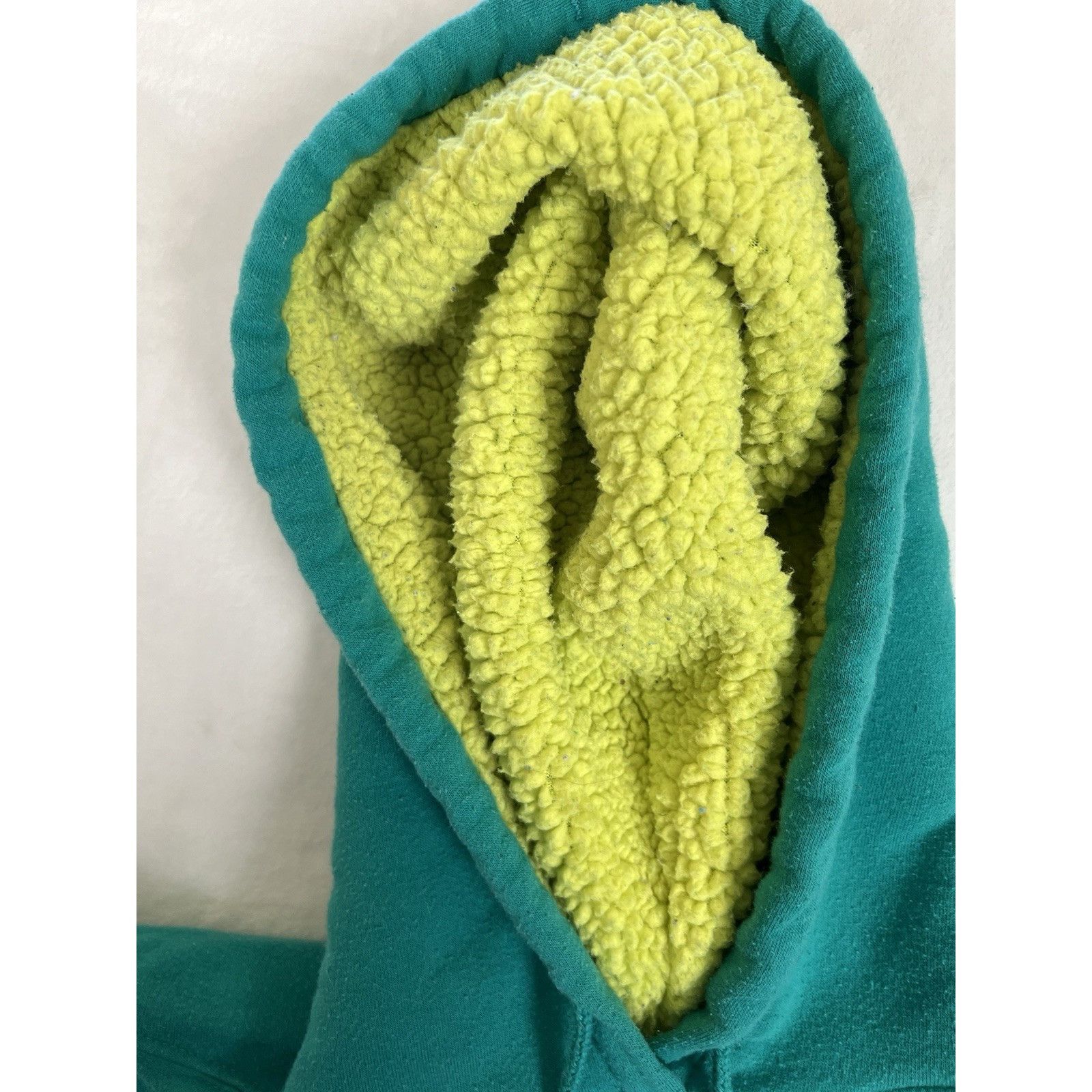 Other Sanrio Keroppi Pullover Sweatshirt Fuzzy Lined Green Hoodie Size M / US 6-8 / IT 42-44 - 4 Thumbnail