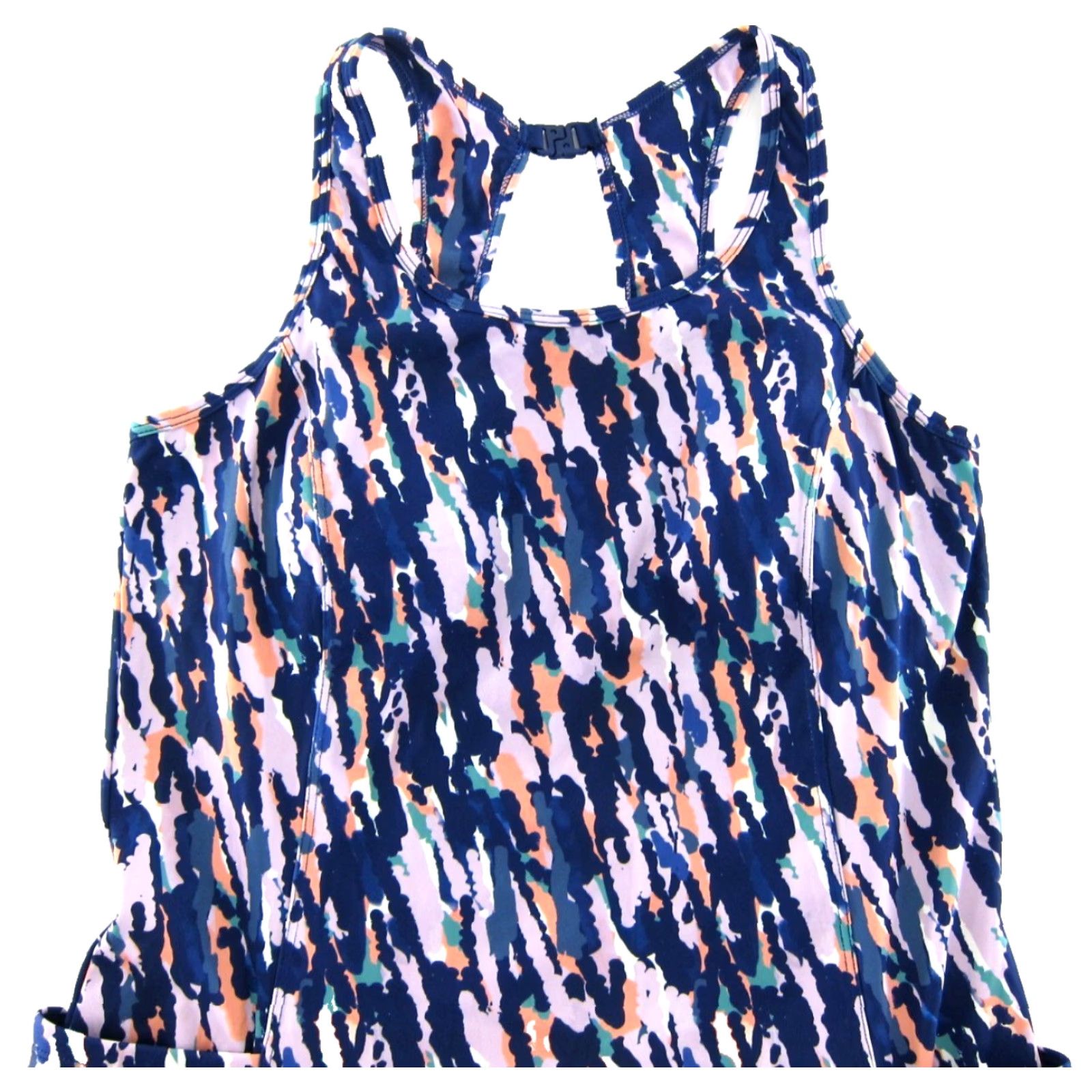 Pinko Dip Tank Dress NWT Camouflage Pockets Built In Bra Medium Blue Nylon Spandex Dress Women Pants? Size M / US 6-8 / IT 42-44 - 5 Thumbnail