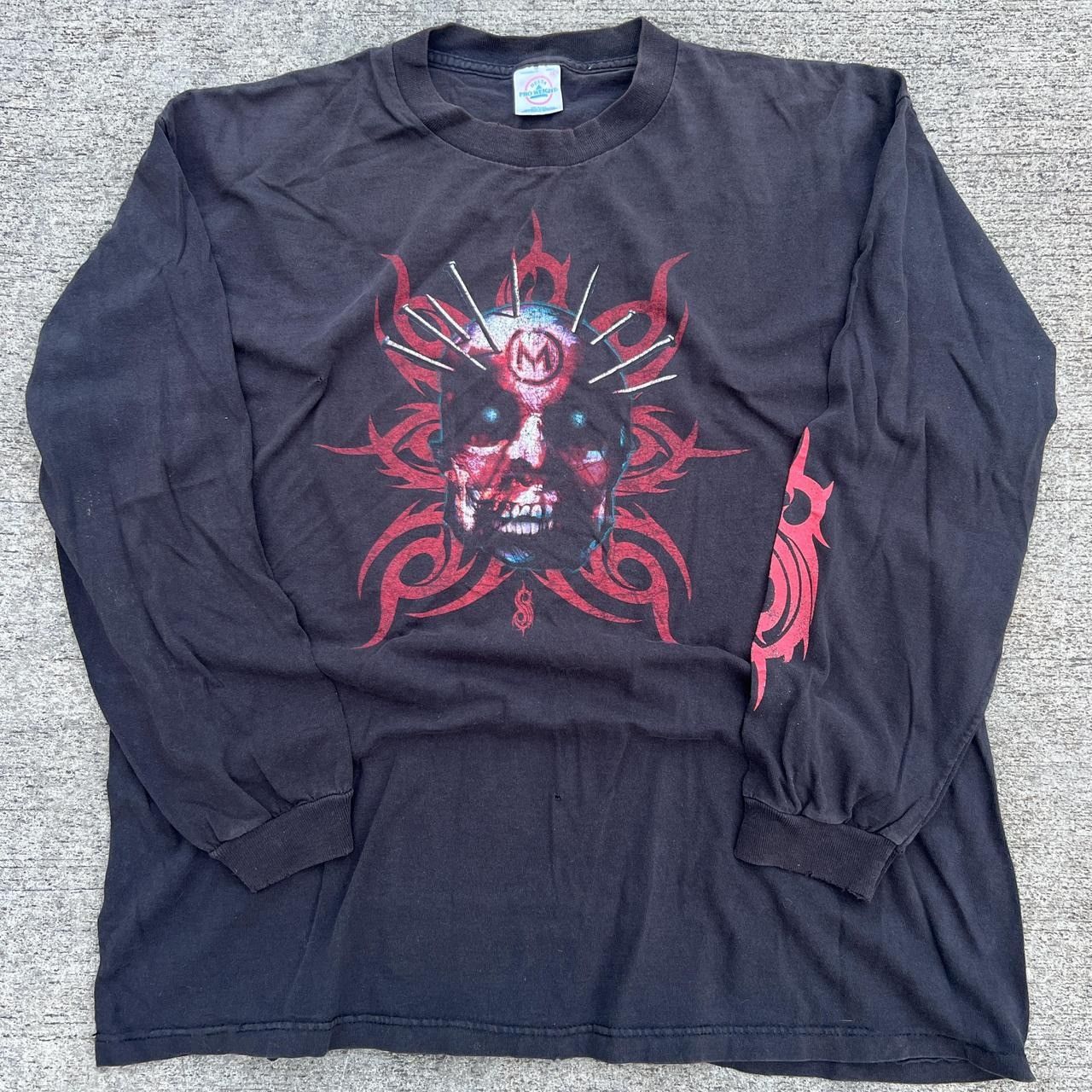 Vintage Vintage Y2k Slipknot Long Sleeve Band Tee Size US XL / EU 56 / 4 - 1 Thumbnail