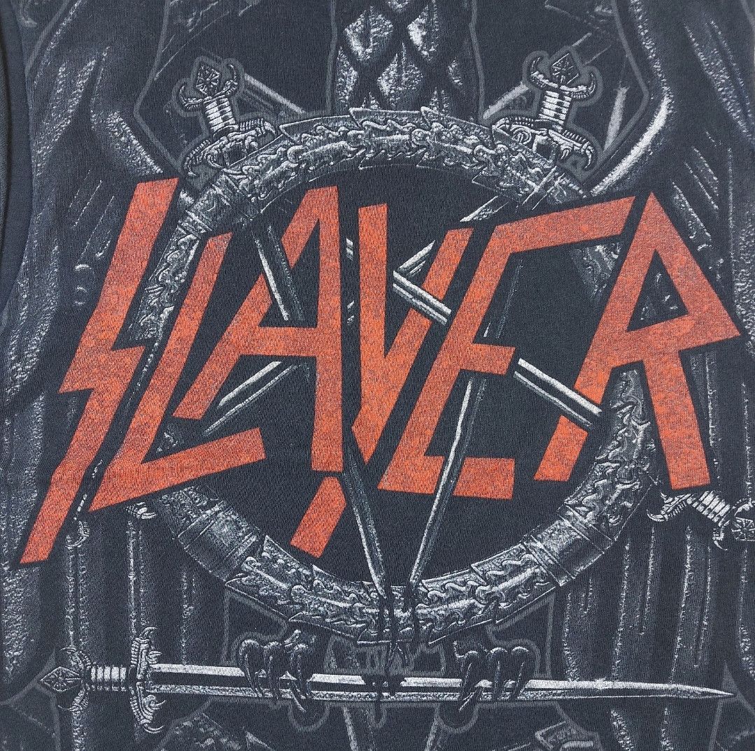 Band Tees VTG Slayer Band 2011 World Painted Blood Tour Cut-Off Tank Size US L / EU 52-54 / 3 - 4 Thumbnail