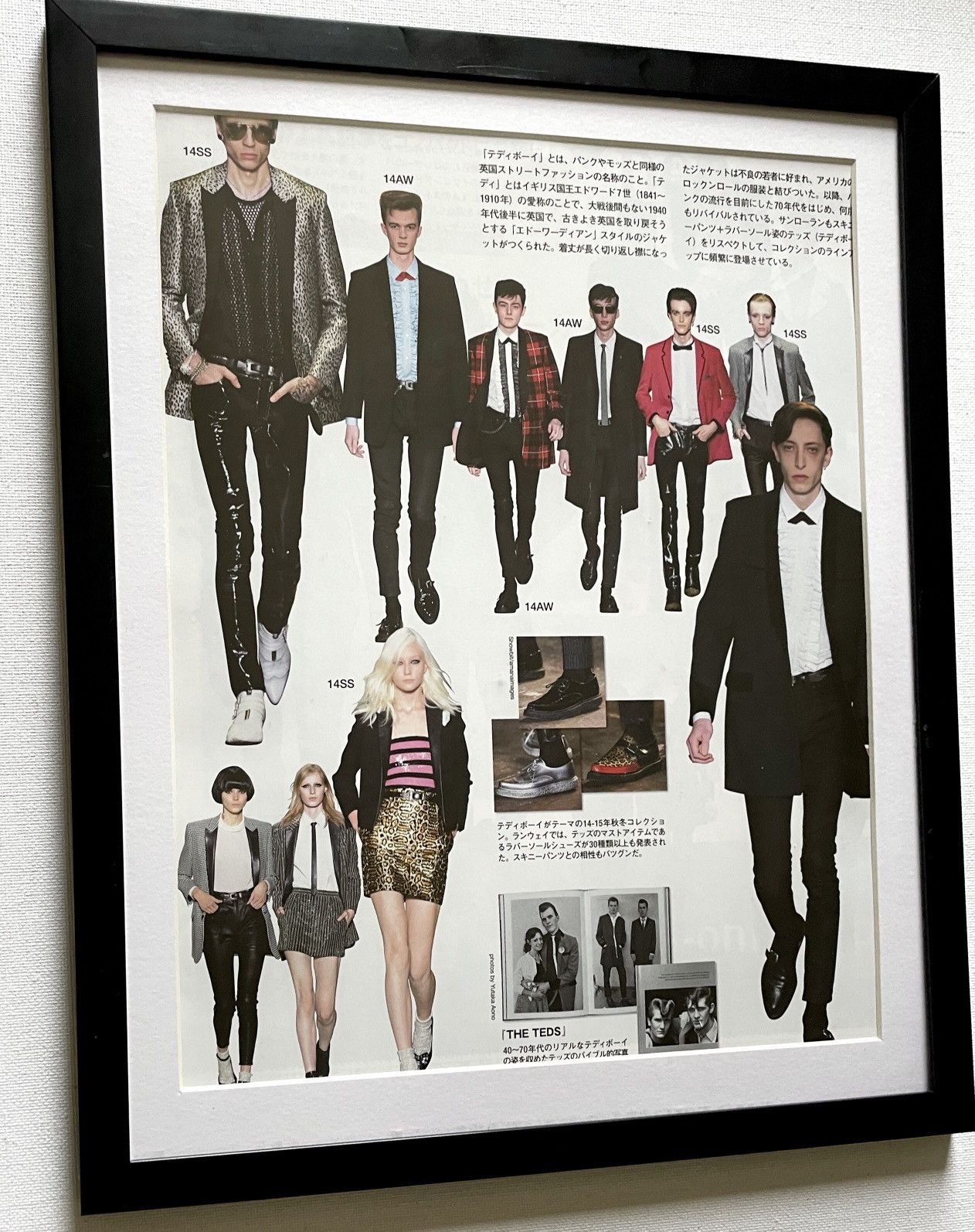 Saint Laurent Paris Hedi Slimane SAINT Laurent Teddy Boys framed poster 9x11 Size ONE SIZE - 2 Thumbnail