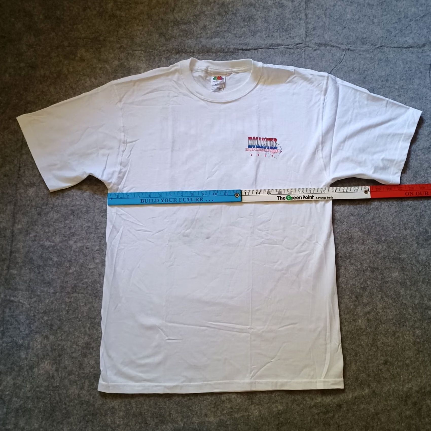 Fruit Of The Loom Hollister Independence Rally Shirt Large White Motorcycle Engine Graphic Mens Size US L / EU 52-54 / 3 - 7 Thumbnail