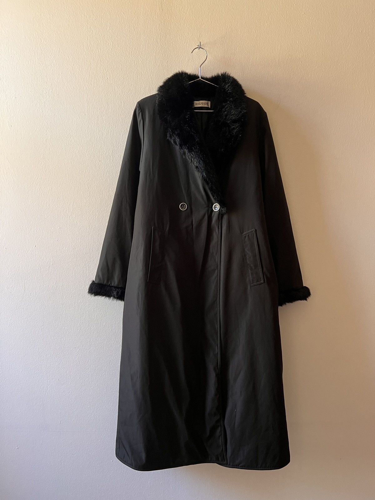 Balmain Vintage Balmain Black Fur Trench Coat Size S / US 4 / IT 40 - 9 Thumbnail