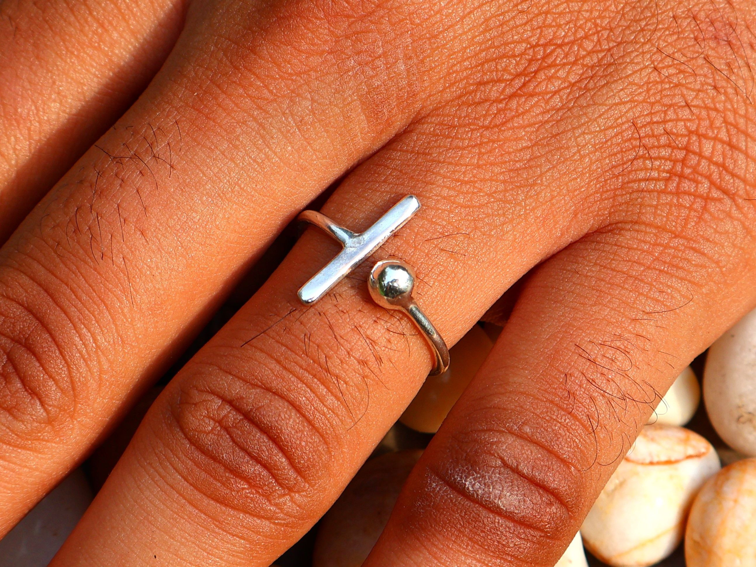 Handmade Ball Ring, Bar Ring, 925 Sterling Silver Ring, Handmade Ring Size ONE SIZE - 6 Thumbnail