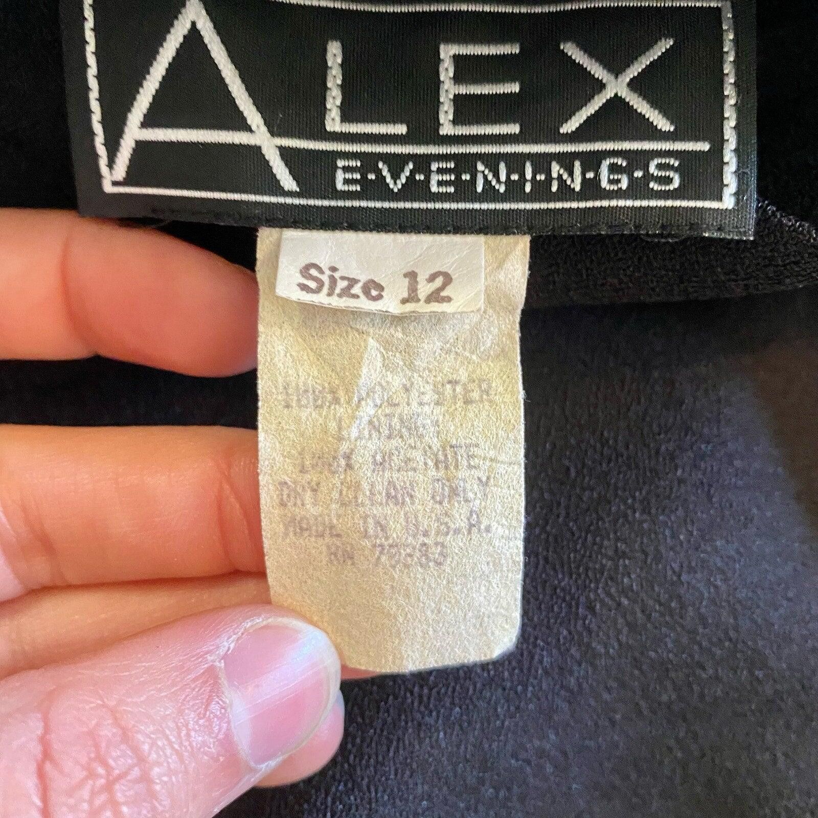 Other Alex Evenings Vintage Black Minimalist Maxi Skirt Womens M Size 32" / US 10 / IT 46 - 9 Thumbnail