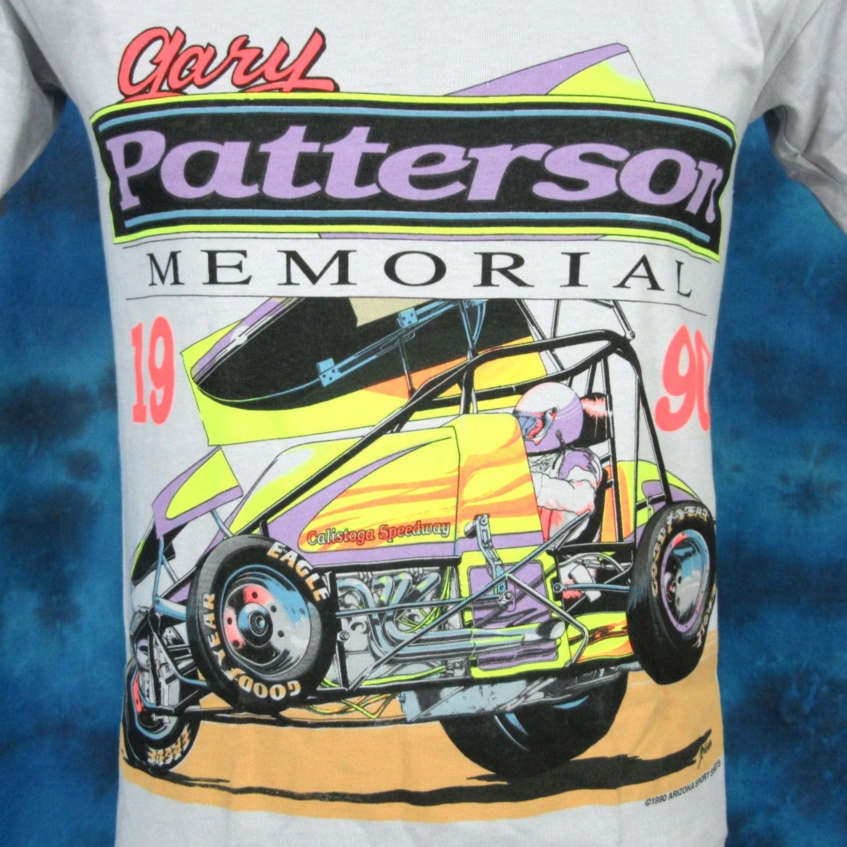Vintage VINTAGE Gary Patterson NARC SPRINT CAR RACING T-Shirt M Gray Mens 90s Cotton Single Stitch Size US M / EU 48-50 / 2 - 2 Thumbnail