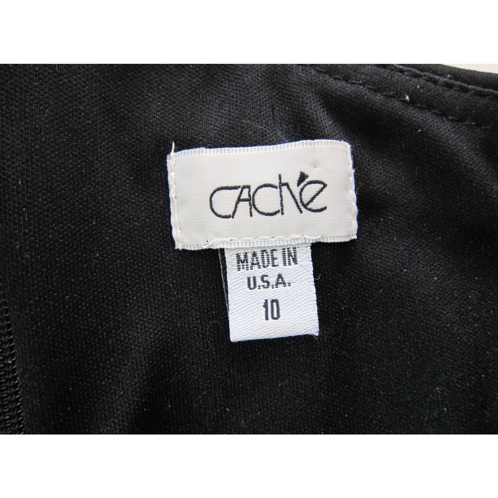 Vintage VINTAGE Cache' Black Grey Stretch One Shoulder Party Cocktail Prom Dress 10 Size L / US 10 / IT 46 - 3 Thumbnail