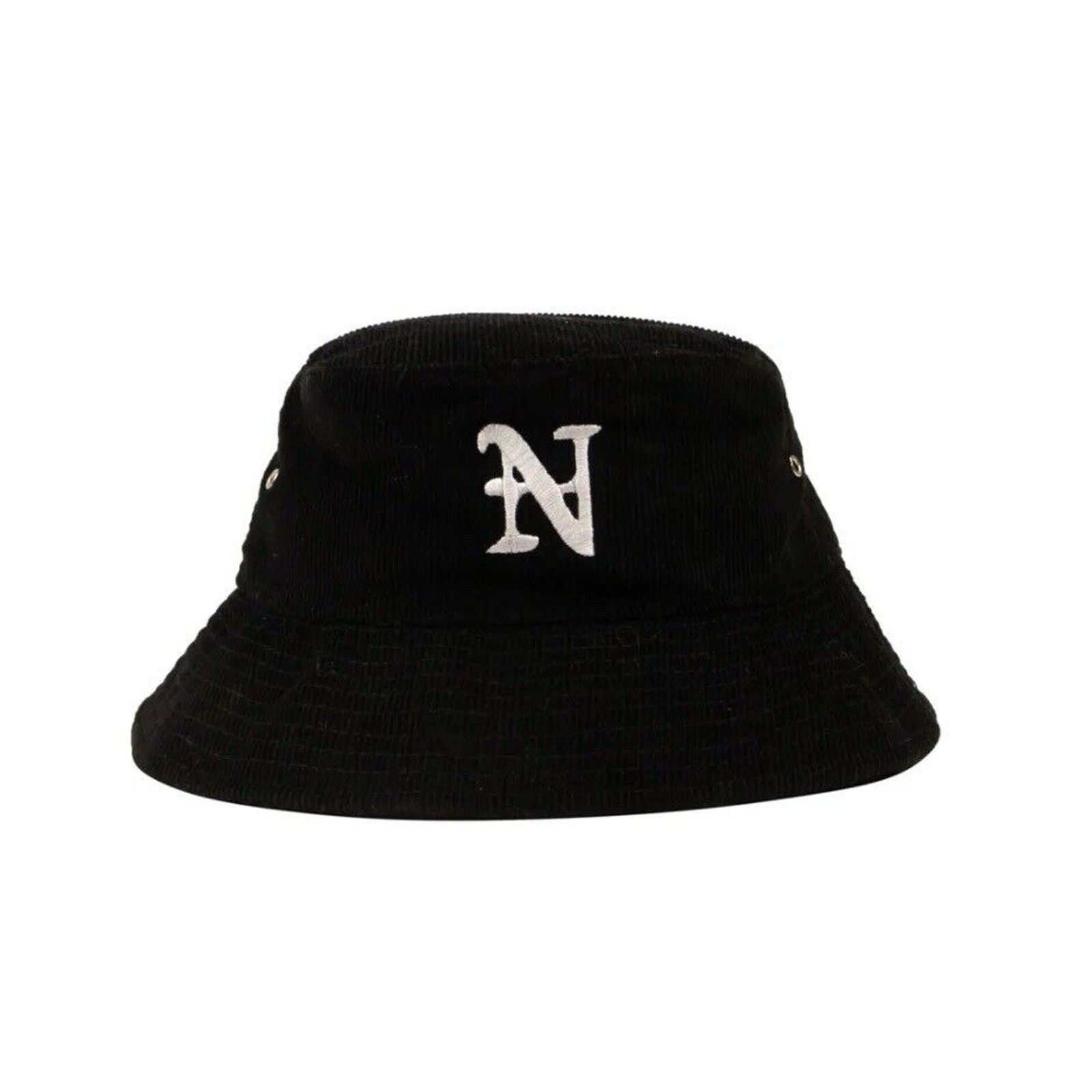 Nahmias NAHMIAS Corduroy Bucket Hat Size One Size Black Logo Letter Size ONE SIZE - 2 Thumbnail