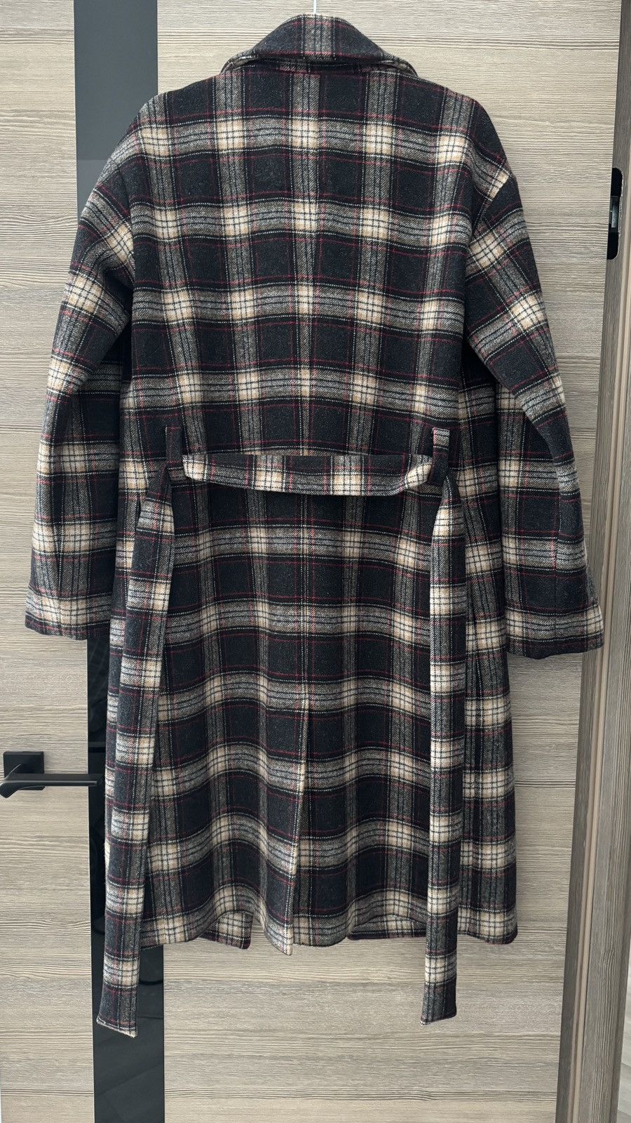 Designers Remix Two-Breasted Wool Checkered Coat