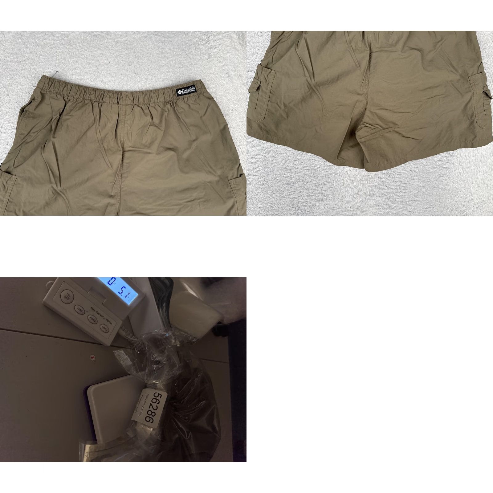 Vintage Columbia Shorts Womens Large Green Hiking 6 Inseam Elastic Waist Cargo Pockets Size 36" / US 14 / IT 50 - 9 Thumbnail