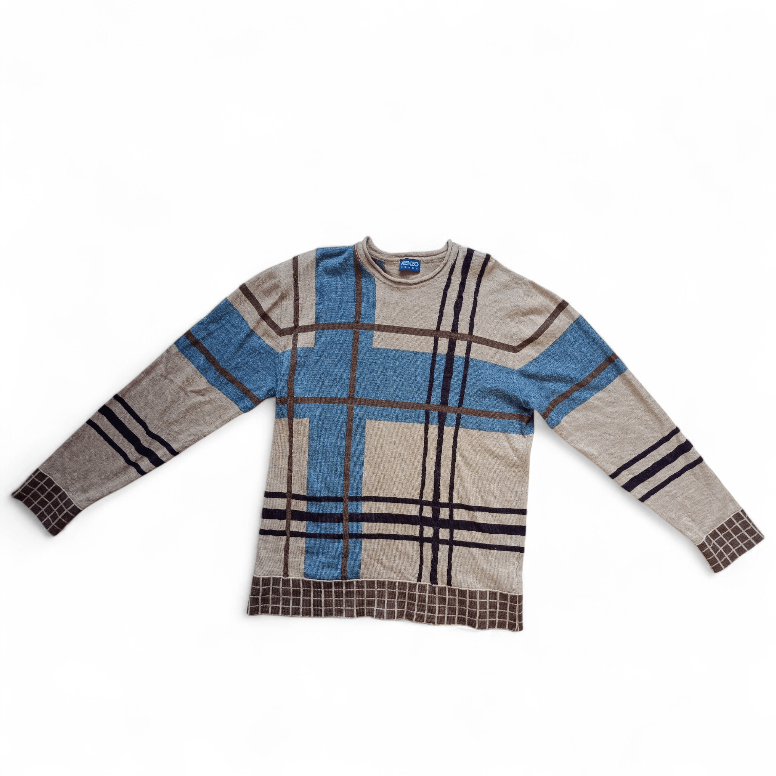 Kenzo Woolen Kenzo Homme Vintage Abstract Knitted Sweater Size US L / EU 52-54 / 3 - 1 Thumbnail