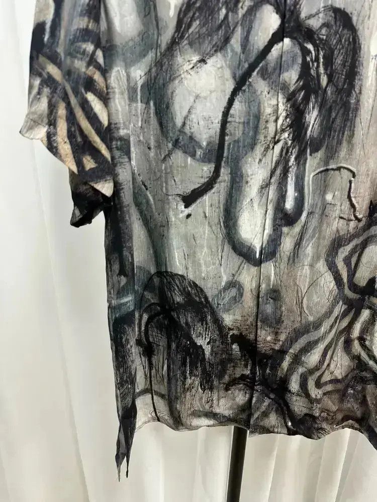Yohji Yamamoto Sz 3 Yohji Yamamoto Pour Homme Silk Shirt-2507 Size US L / EU 52-54 / 3 - 5 Thumbnail