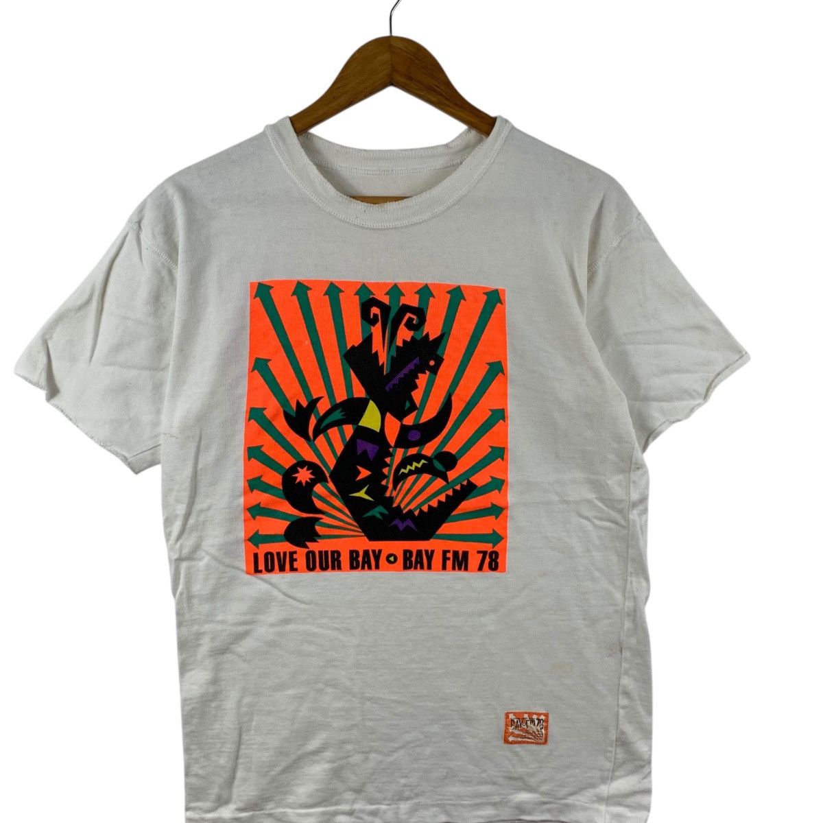 Vintage Vintage LOVE OUR BAY FM 78 Radio Station Tokyo Tee Shirt Size S / US 4 / IT 40 - 3 Thumbnail