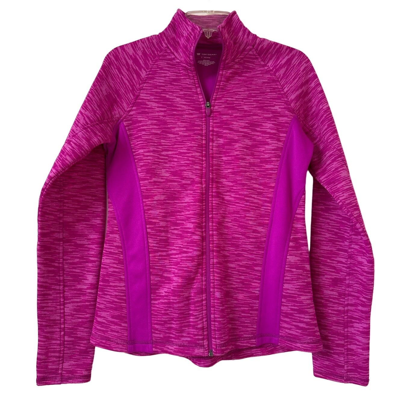 Tek Gear Tek Gear Small Pink Long Sleeves Thumb Holes Full Zip Jacket Size S / US 4 / IT 40 - 1 Thumbnail