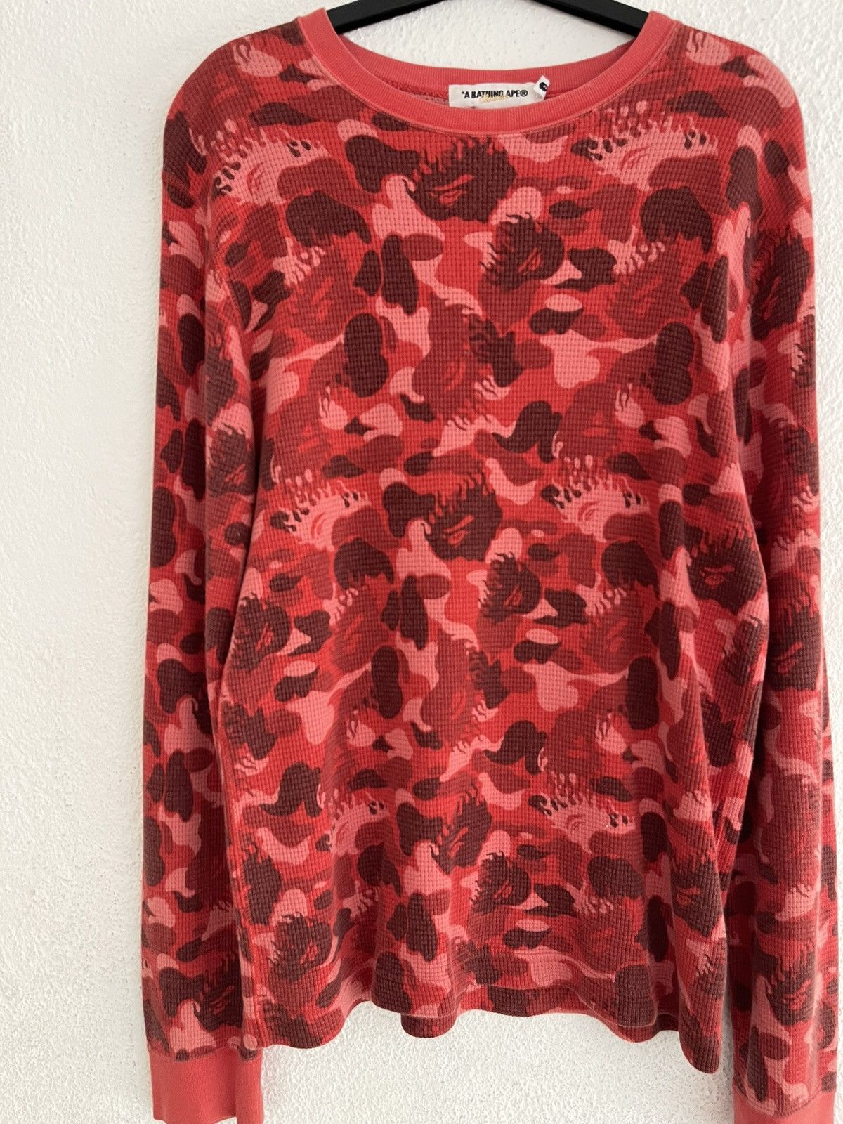 Bape Bape Red Fire Camo Longsleeve Thermal Size US M / EU 48-50 / 2 - 4 Thumbnail
