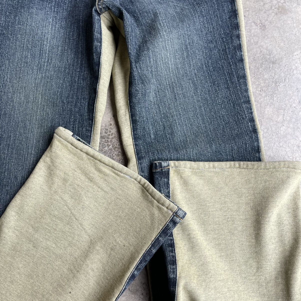 Renoma 🔥Vintage Renoma Hybrid Two Tone Flare Denim Pants Size US 32 / EU 48 - 7 Thumbnail