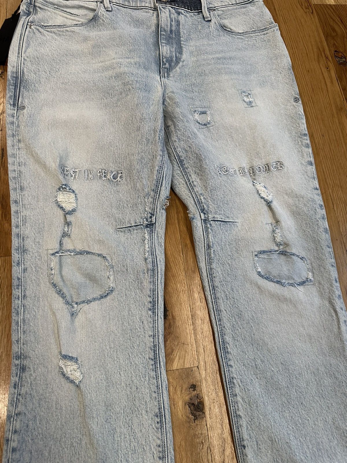 Rta Rta Rest In Peace/Power Blue Denim Jeans Size 34 NEW Size US 34 / EU 50 - 1 Thumbnail