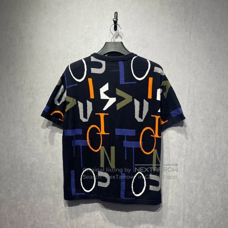 Louis Vuitton Louis Vuitton Colorful logo jacquard knitted short sleeve Size US M / EU 48-50 / 2 - 2 Thumbnail