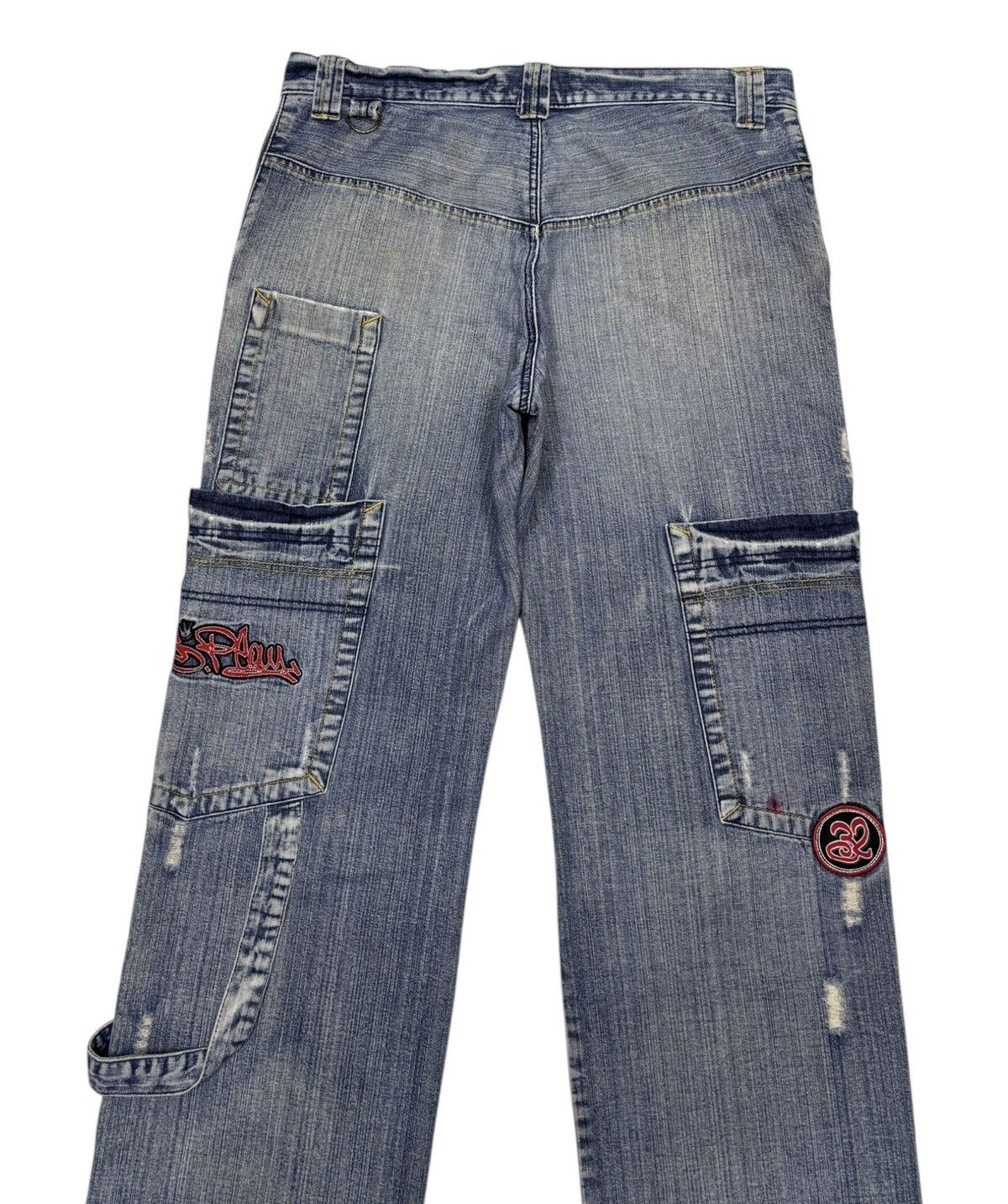 JNCO 🔥BAGGY JEANS MULTI POCKET DENIM FOX JEANS MENSWEAR HYPE Size US 35 - 8 Thumbnail