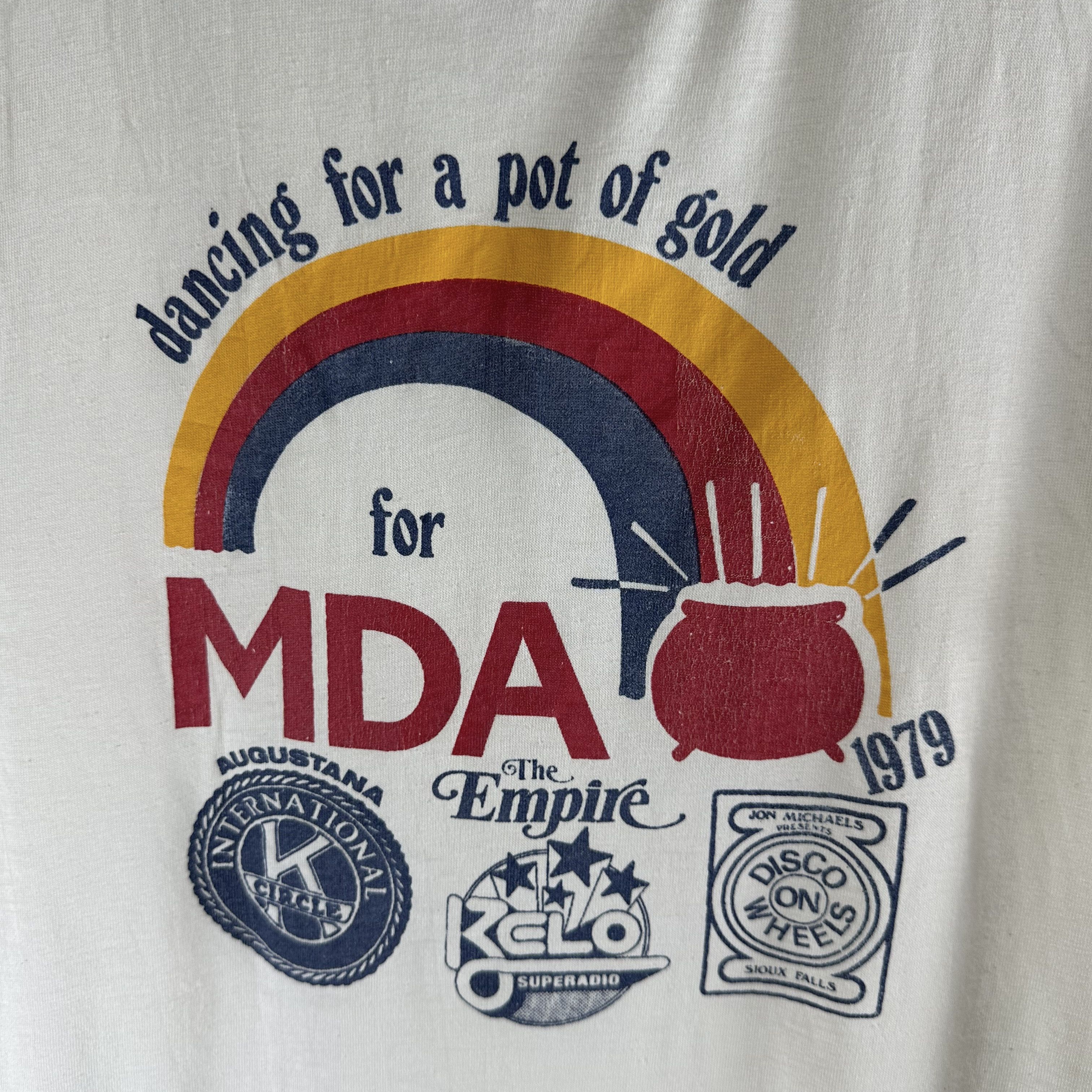 Vintage ​1979 Dancing For A Pot of Gold For MDA Ringer T-shirt Size US M / EU 48-50 / 2 - 2 Thumbnail