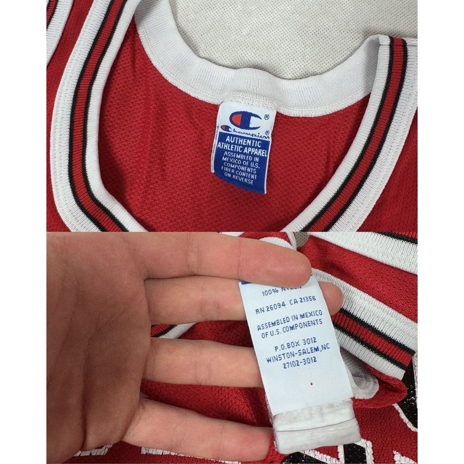 Champion × Vintage Champion Mens Red Chicago Bulls Michael Jordan #23 Jersey 40 Size US M / EU 48-50 / 2 - 2 Thumbnail