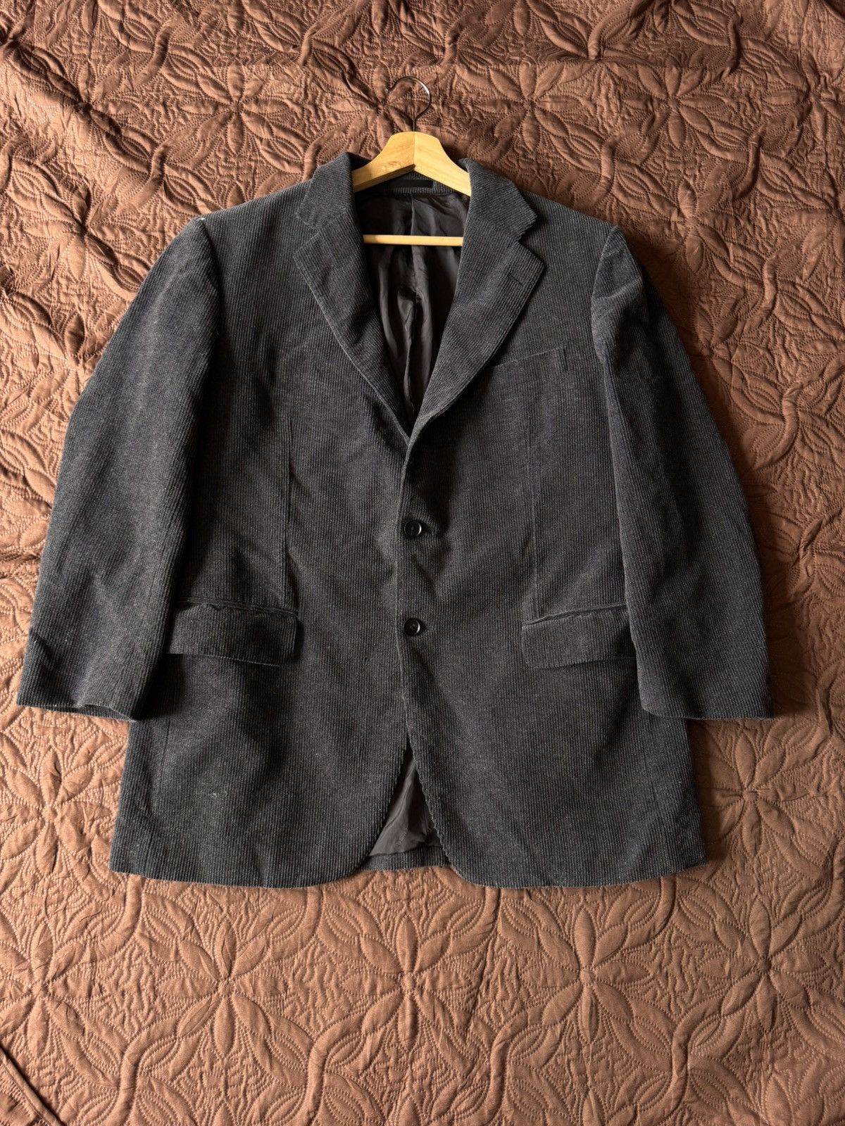 Burberry Vintage Burberry corduroy blazer wool jacket Size US L / EU 52-54 / 3 - 1 Thumbnail