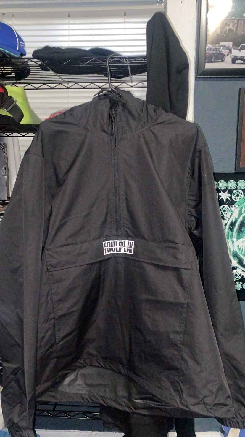 image of Foulplay Company x Fuck The Population Foulplay Windbreaker in Black, Men's (Size 2XL)