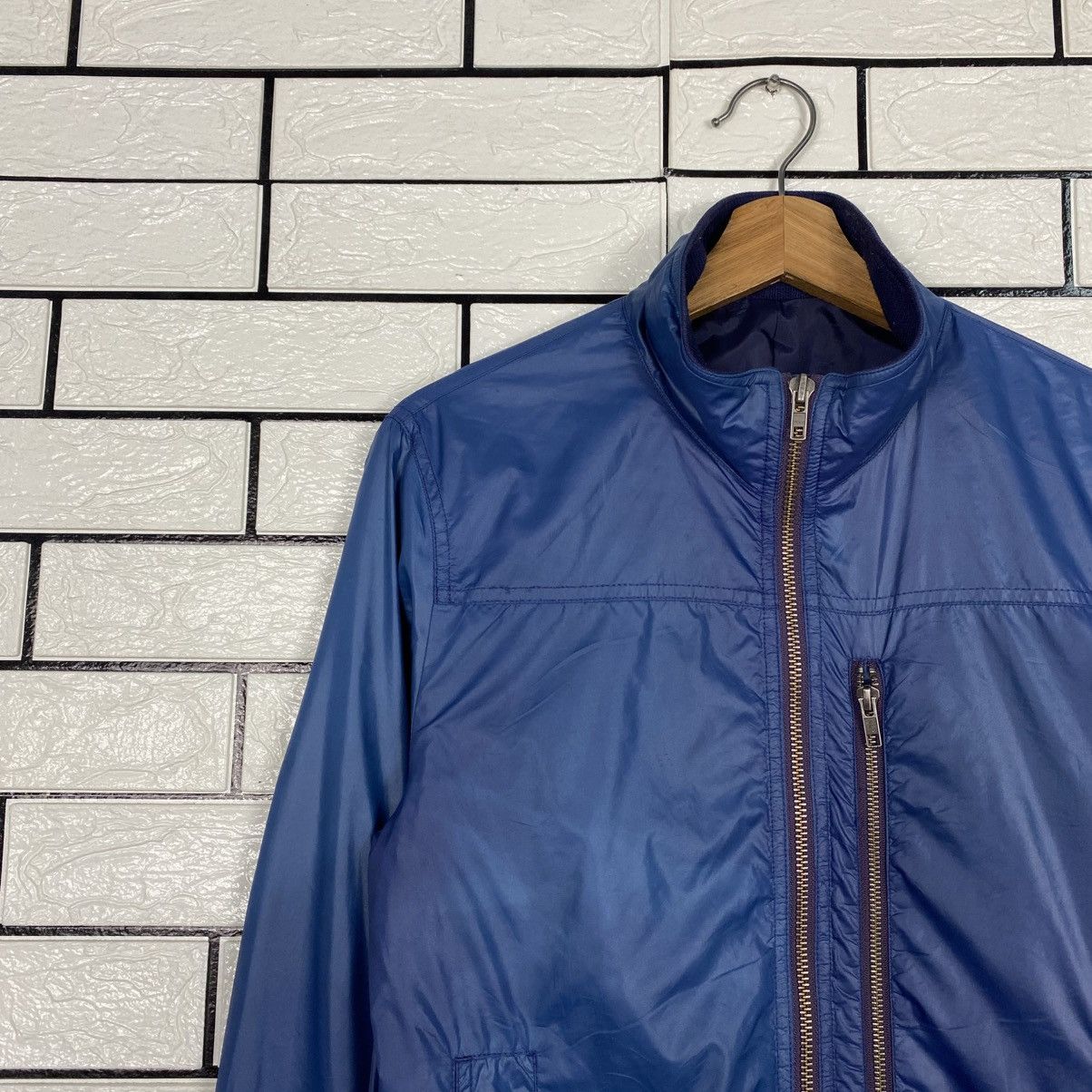 Issey Miyake 📌Vintage Biker Jacket Ships Jet Blue Japan Size US M / EU 48-50 / 2 - 8 Thumbnail
