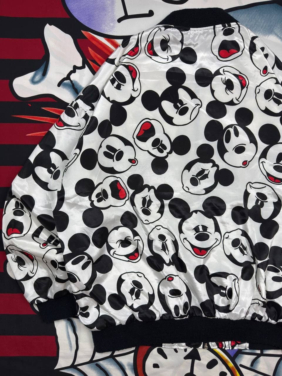 Mickey Mouse Rare Vintage 90s Disney Mickey&Co Bomber Jacket AOP Mickey Size US M / EU 48-50 / 2 - 9 Thumbnail