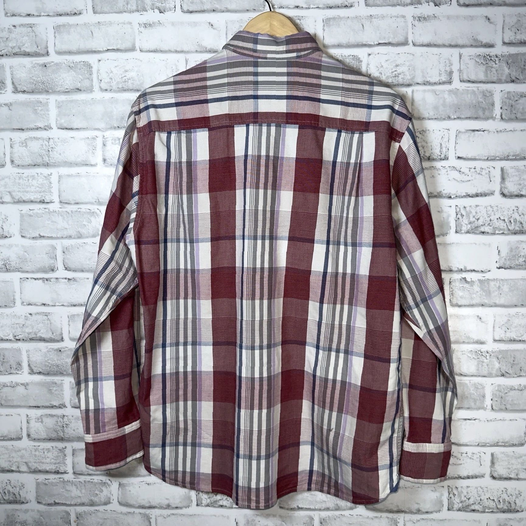 Tommy Bahama TOMMY BAHAMA Cotton Silk Blend Plaid Long Sleeve Button-Up Shirt Mens Size M Multicolor Size US M / EU 48-50 / 2 - 5 Thumbnail