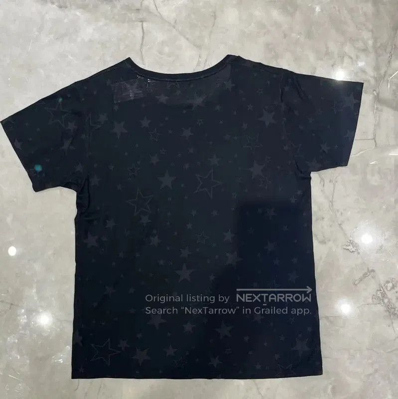 Yves Saint Laurent YSL Black Cotton Star Print Short Sleeve T-Shirt . Size L / US 10 / IT 46 - 2 Thumbnail