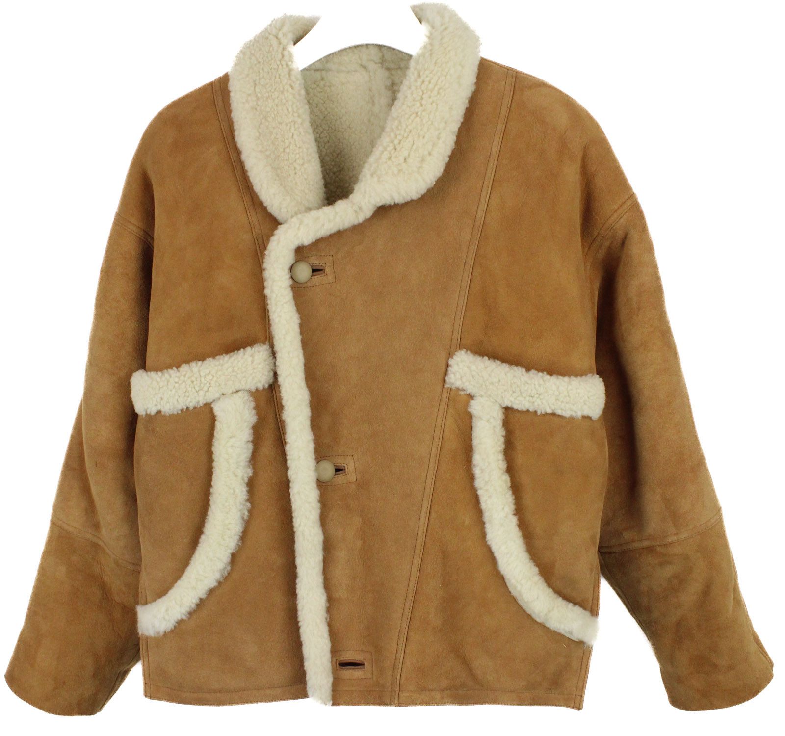 Sandro SANDRO Royal Jacket Women's MEDIUM Shearling Button Up Polo Size M / US 6-8 / IT 42-44 - 1 Thumbnail