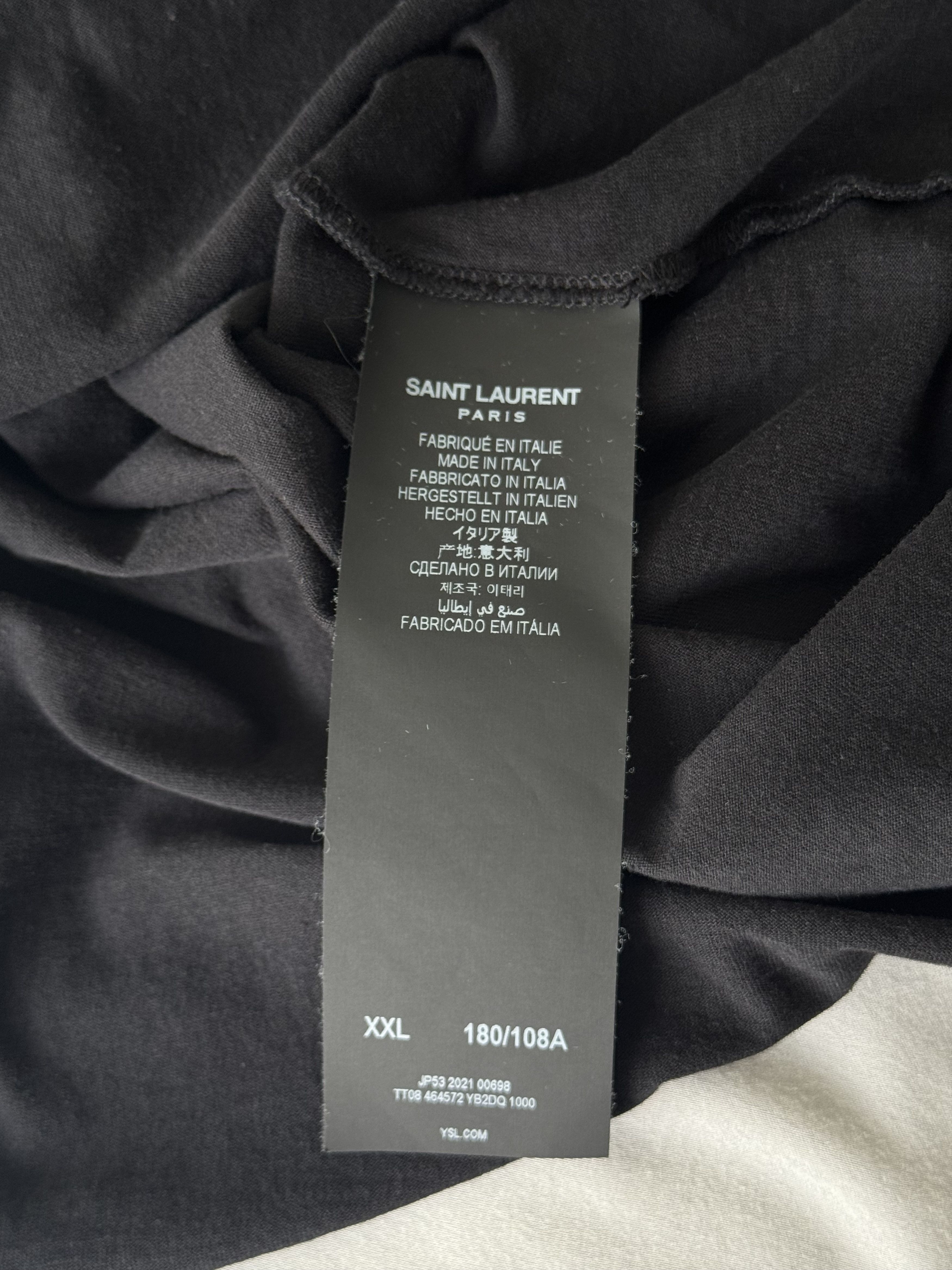 Saint Laurent Paris Saint Laurent Classic Logo Tee Size US XXL / EU 58 / 5 - 5 Thumbnail