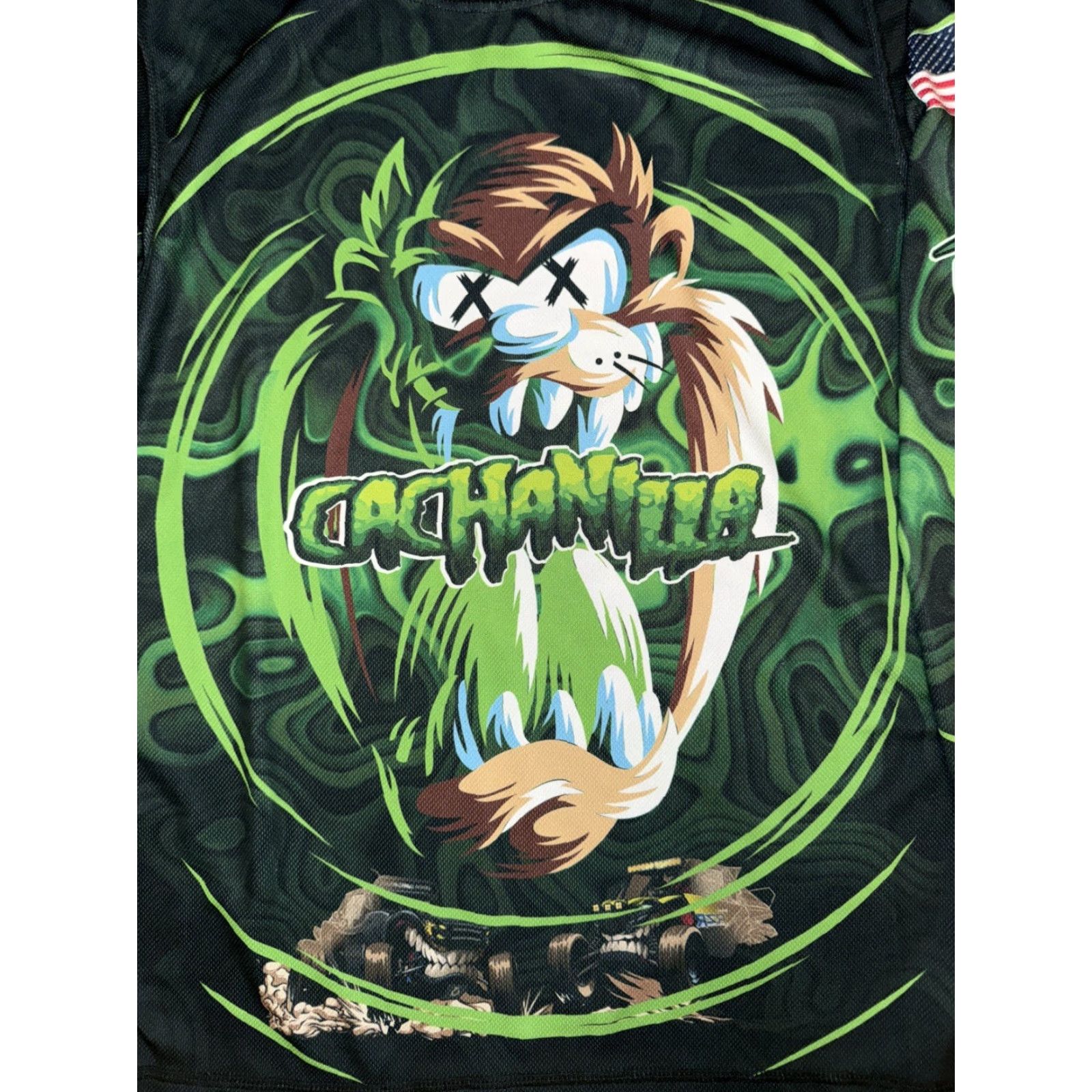Vintage Off Roading Motorcross Long Sleeve Shirt Unbranded Unisex Adults S Black Tazmanian Devil Green 19x25 Size US S / EU 44-46 / 1 - 2 Thumbnail