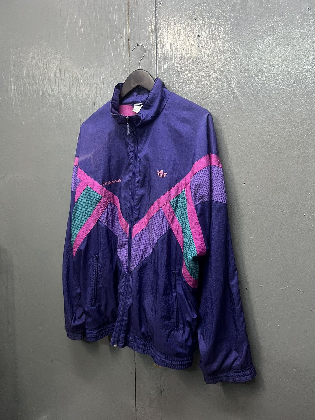 Vintage Vintage Adidas FV Herbolzheim Light Jacket Size US M / EU 48-50 / 2 - 2 Thumbnail
