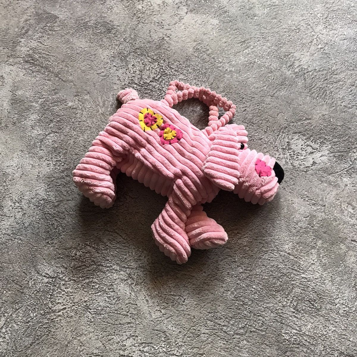 Vintage Vintage Y2K Pink Striped Dog Plush Backpack Toy Streetwear O Size ONE SIZE - 3 Thumbnail