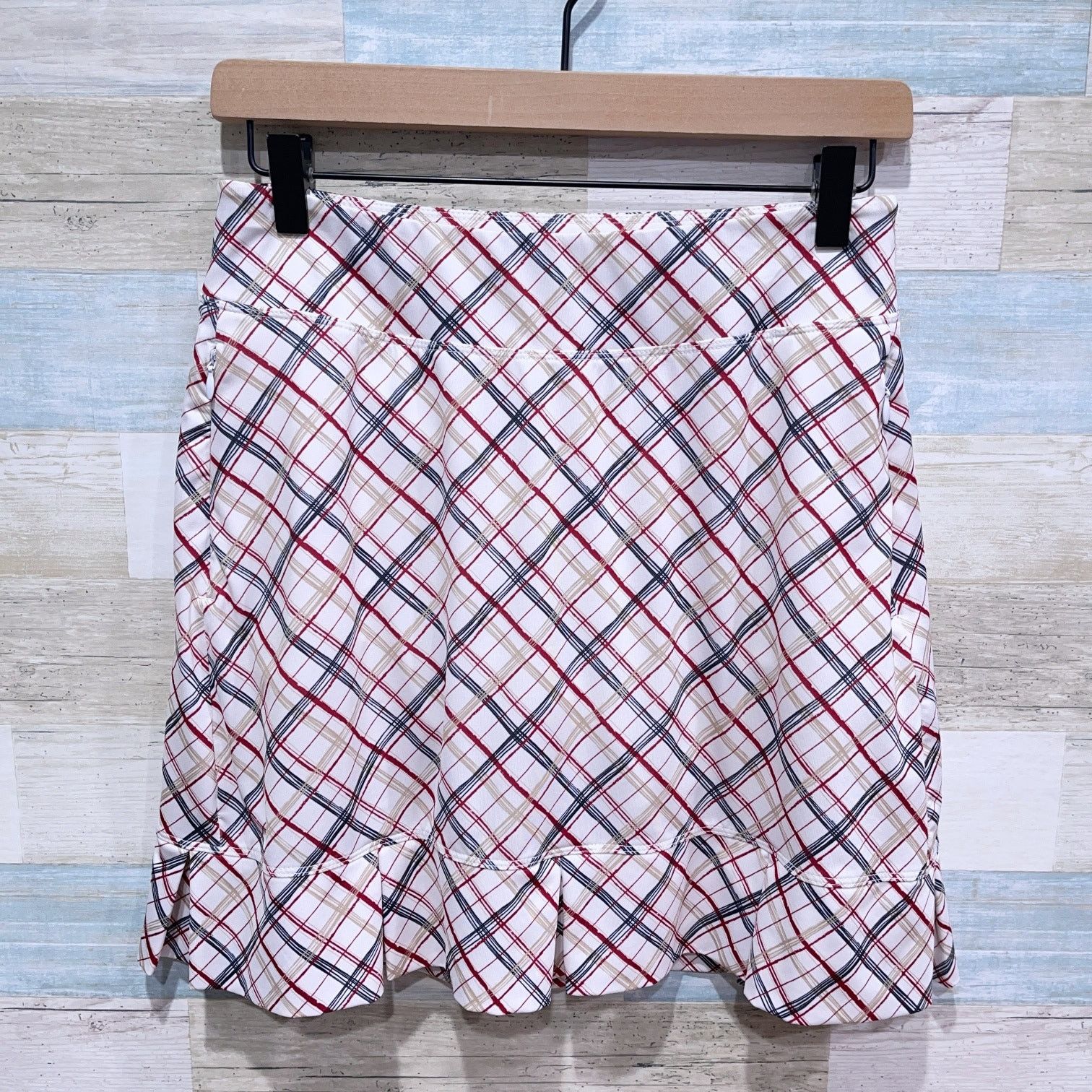 Other Lady Pinseeker Pleated Hem Golf Skort Plaid Pockets Small Size 26" / US 2 / IT 38 - 1 Thumbnail